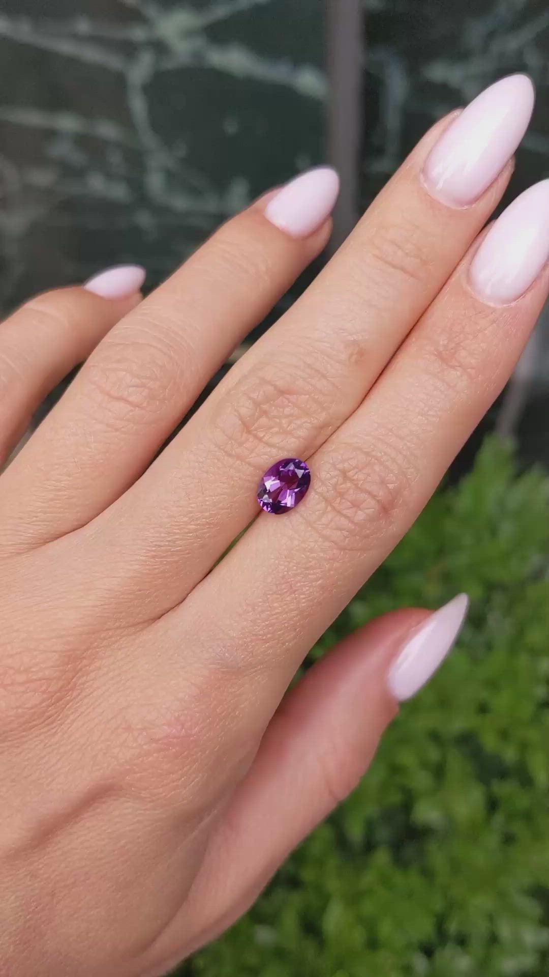 1.23 Ct. Amethyst from Ceylon (Sri Lanka) Size Video