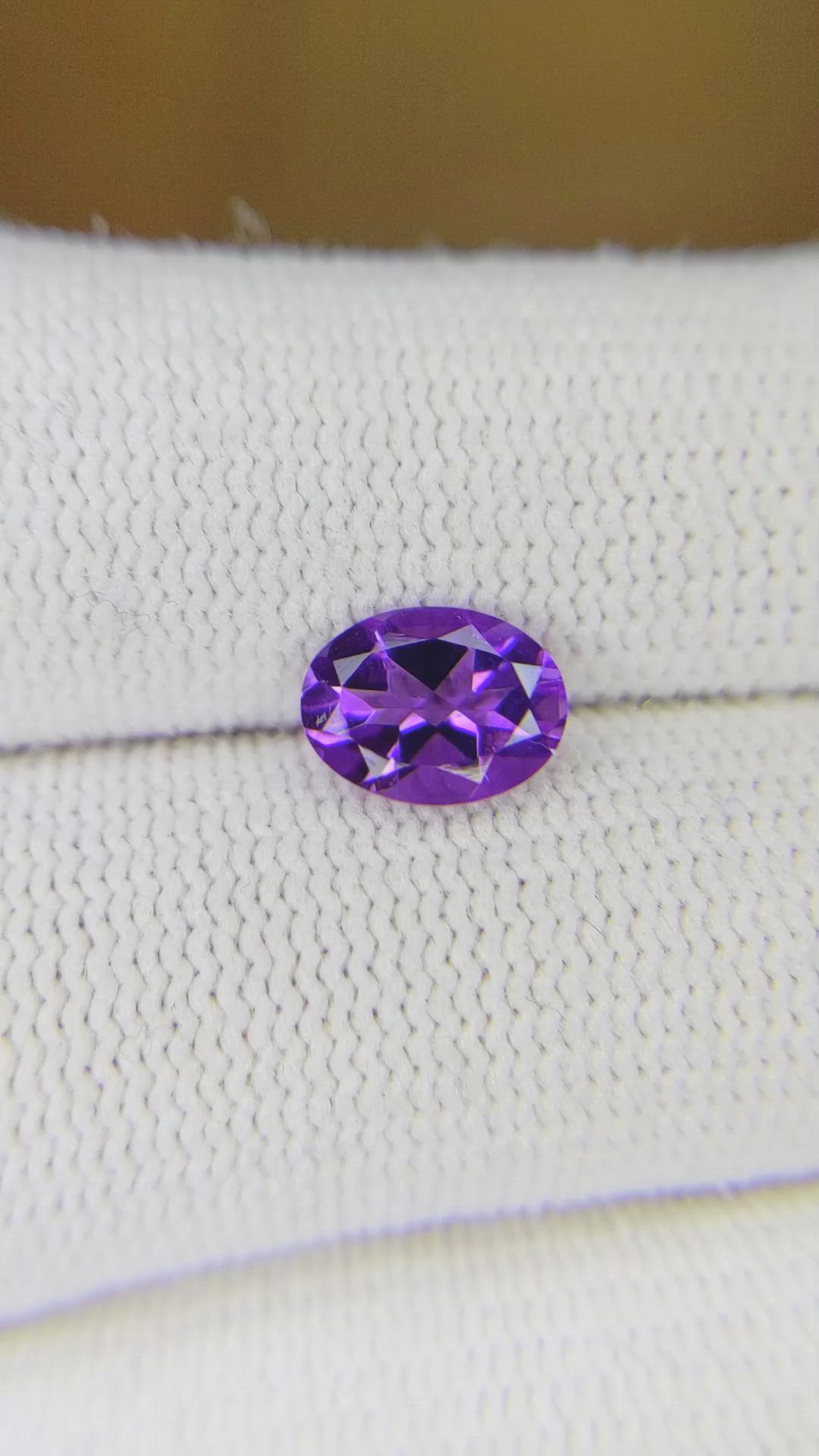 1.14 Ct. Amethyst from Ceylon (Sri Lanka) Size Video