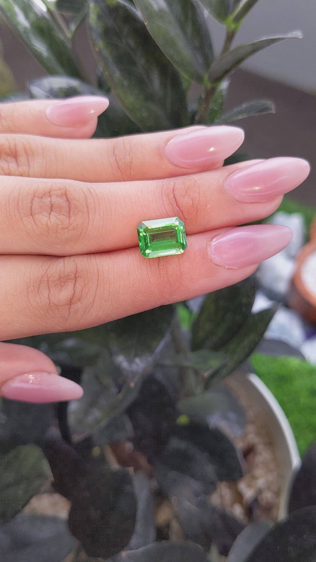 4.00 Ct. Tsavorite Garnet from Kenya Size Video