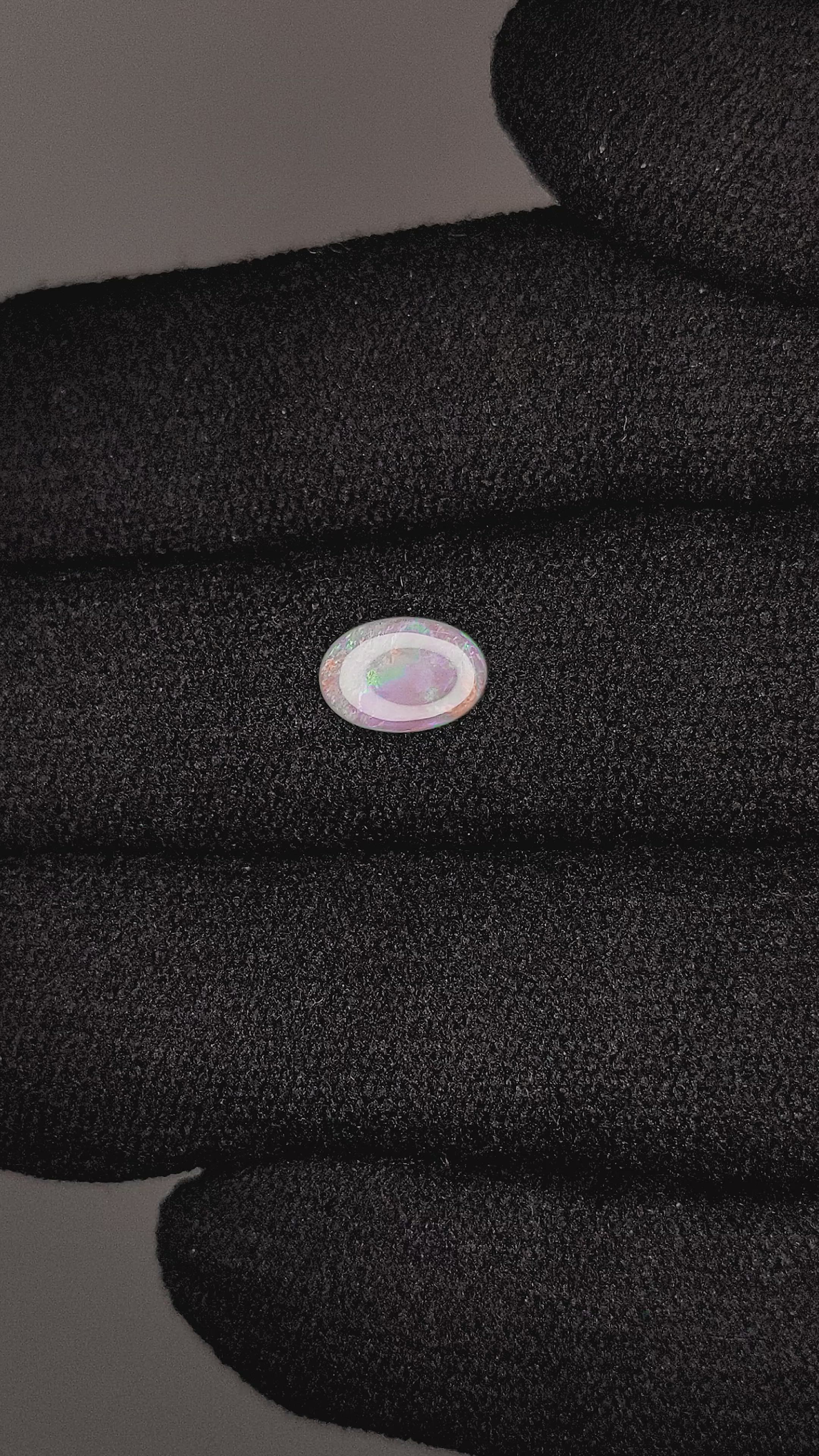 0.42 Ct. Cabochon Crystal/Jelly Opal from Australia Size Video