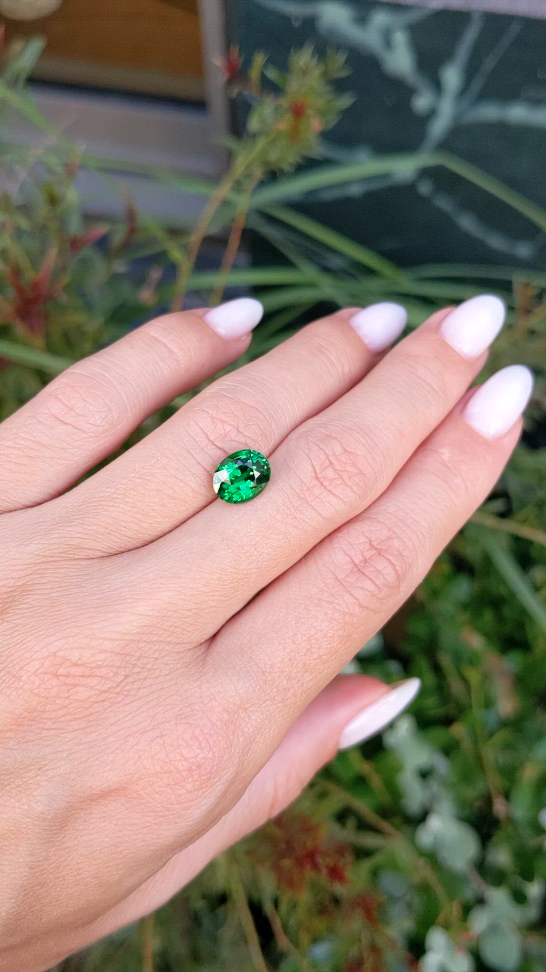 2.53 Ct. Tsavorite Garnet from Tanzania Size Video