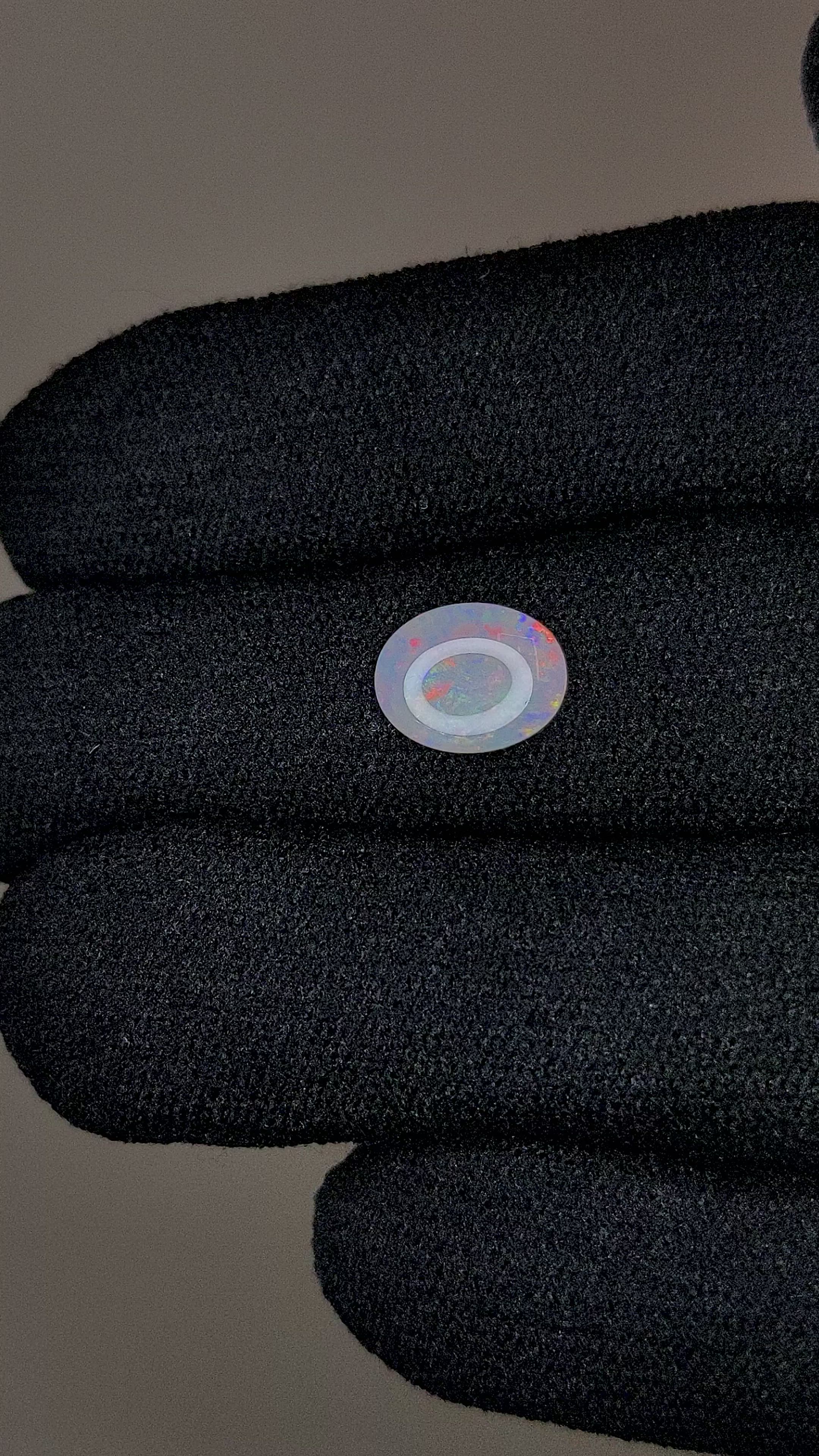 0.70 Ct. Cabochon Semi-Black Opal from Australia Size Video