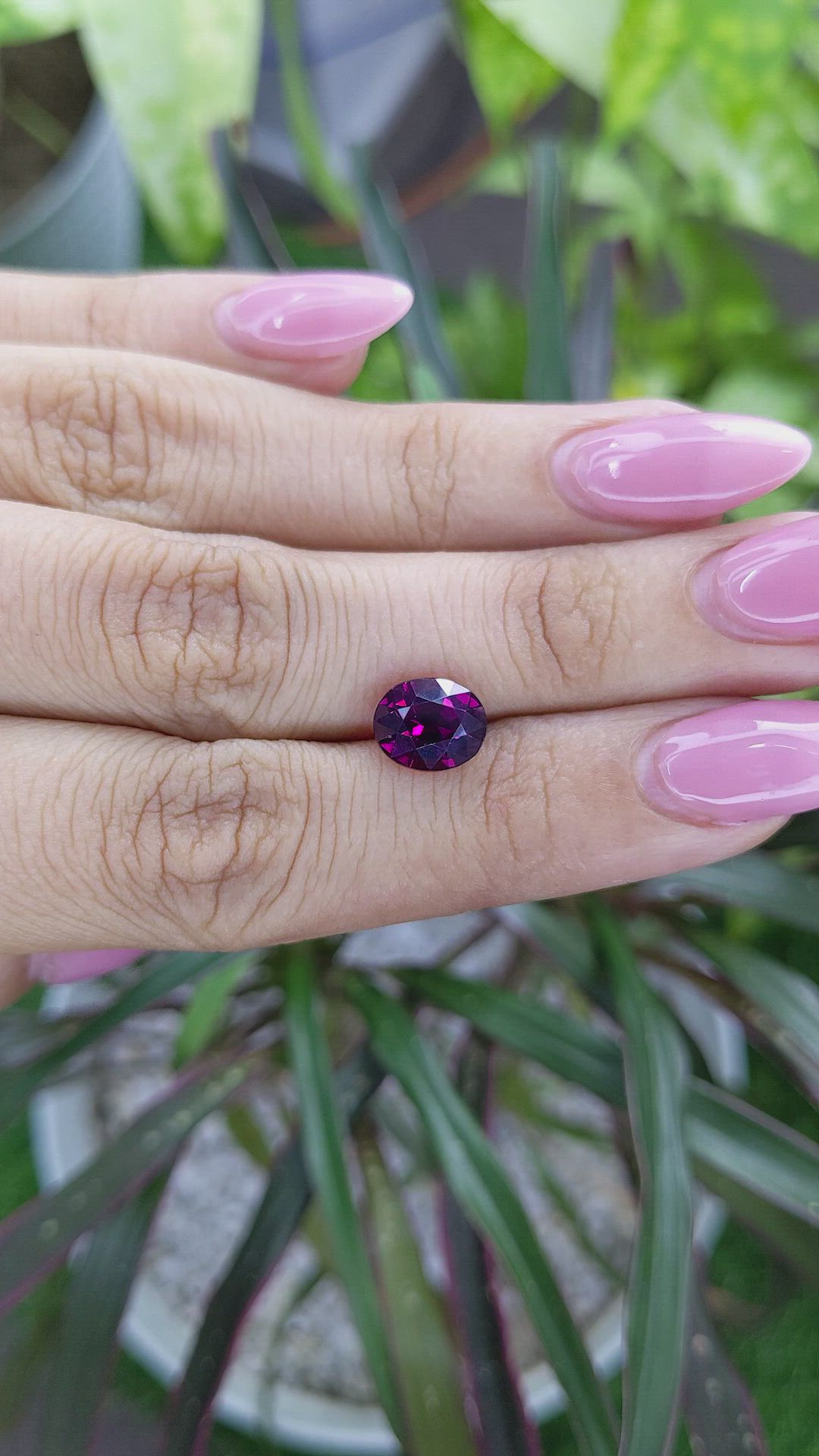 3.37 Ct. Garnet from Ceylon (Sri Lanka) Size Video
