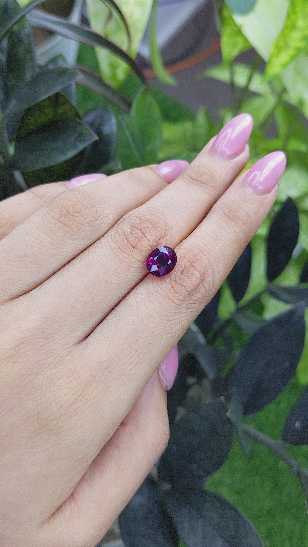 3.37 Ct. Garnet from Ceylon (Sri Lanka) Size Video
