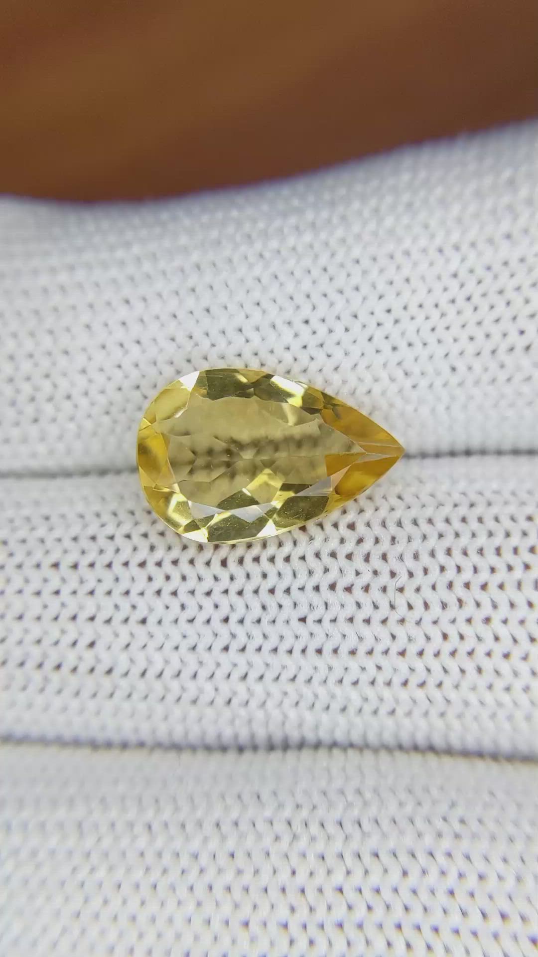 4.26 Ct. Citrine from Brazil Size Video