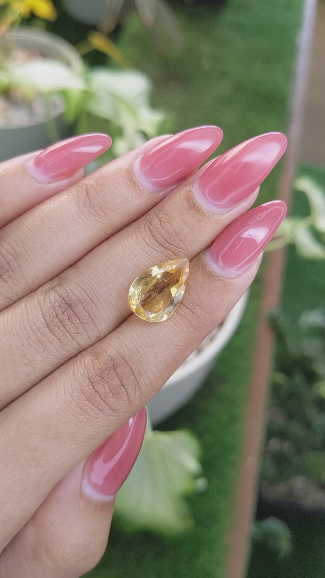 4.26 Ct. Citrine from Brazil Size Video