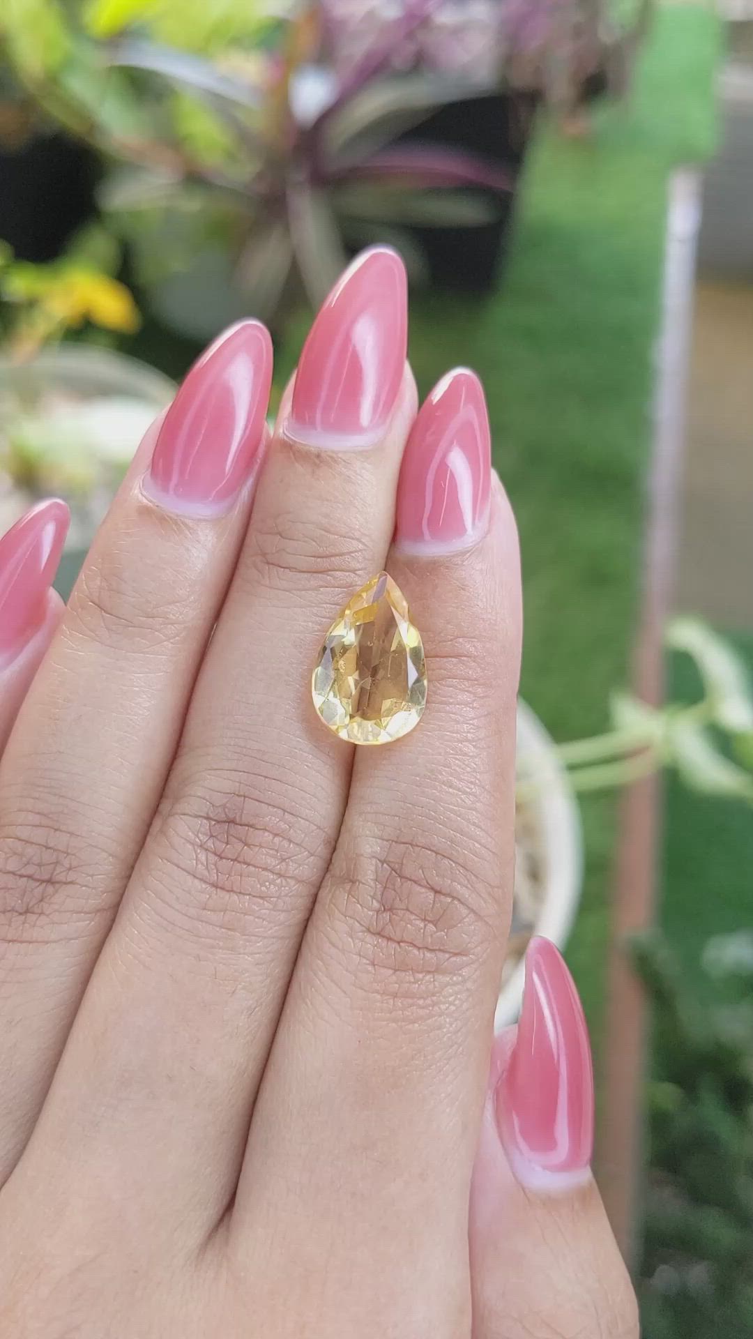 4.26 Ct. Citrine from Brazil Size Video