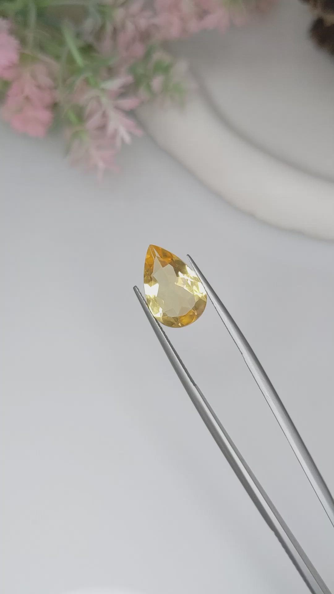 4.26 Ct. Citrine from Brazil Size Video