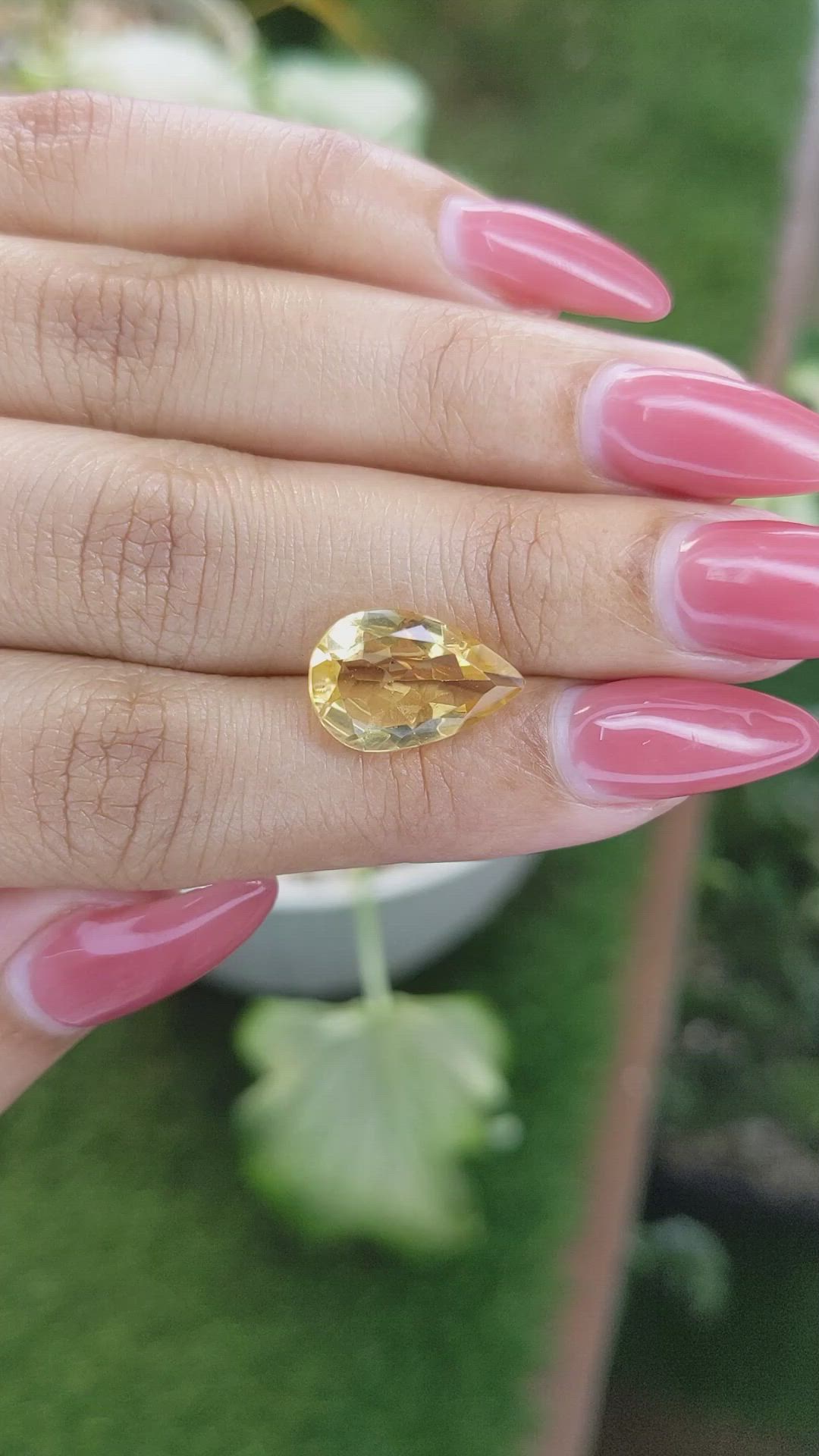 4.26 Ct. Citrine from Brazil Size Video