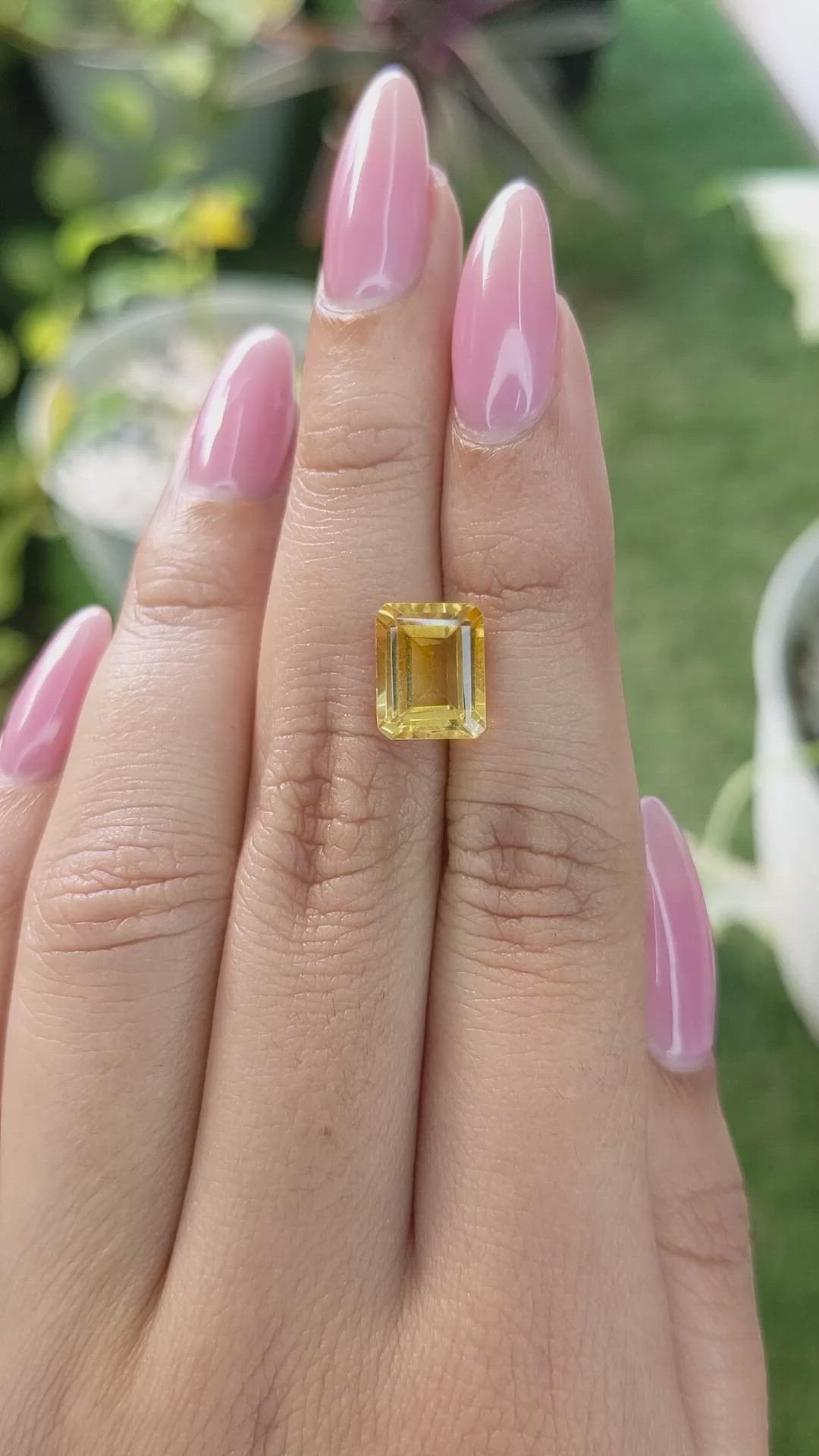 3.38 Ct. Citrine from Brazil Size Video