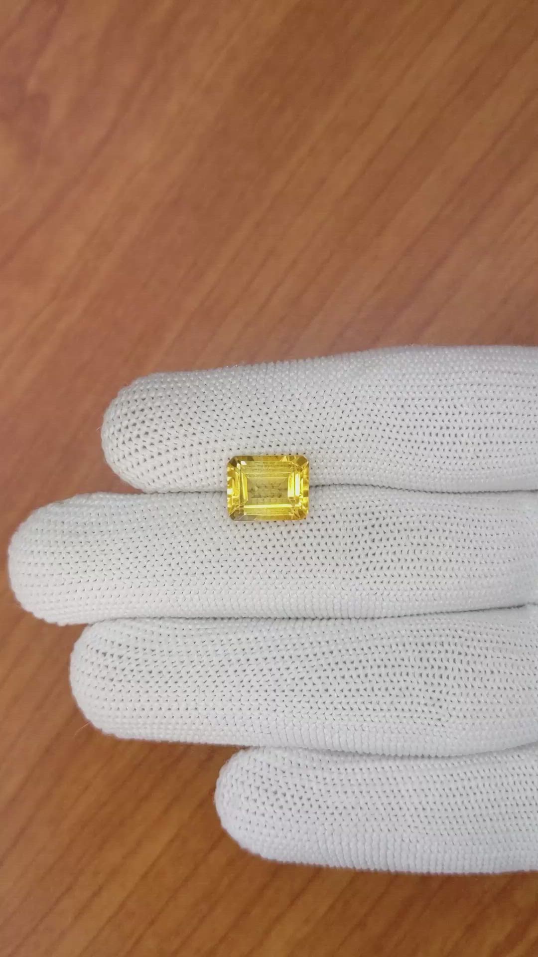 3.38 Ct. Citrine from Brazil Size Video