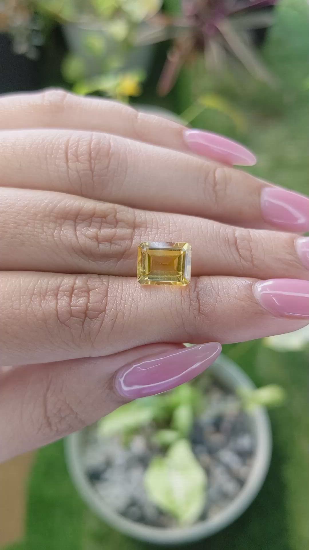 3.38 Ct. Citrine from Brazil Size Video