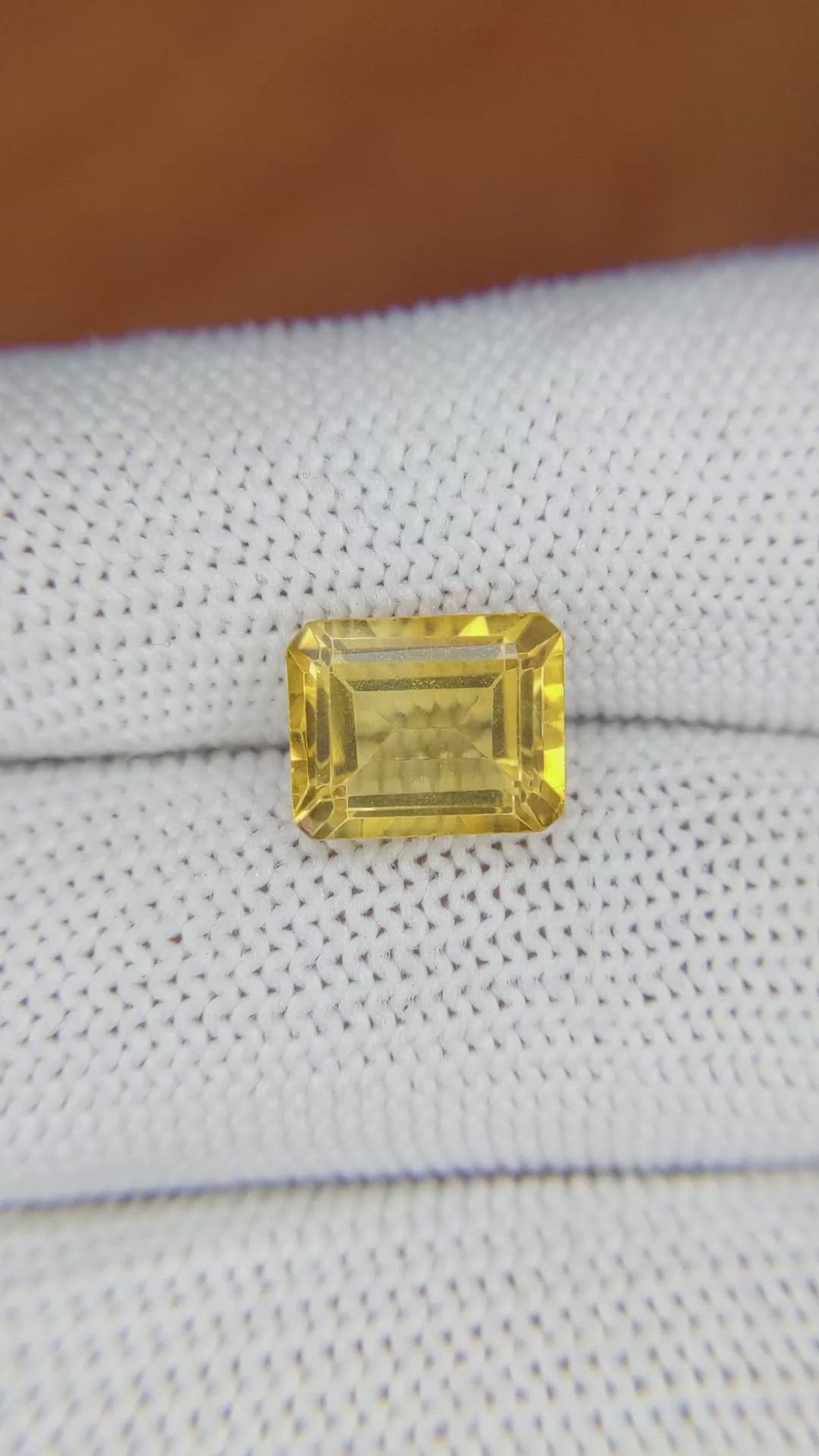 3.38 Ct. Citrine from Brazil Size Video