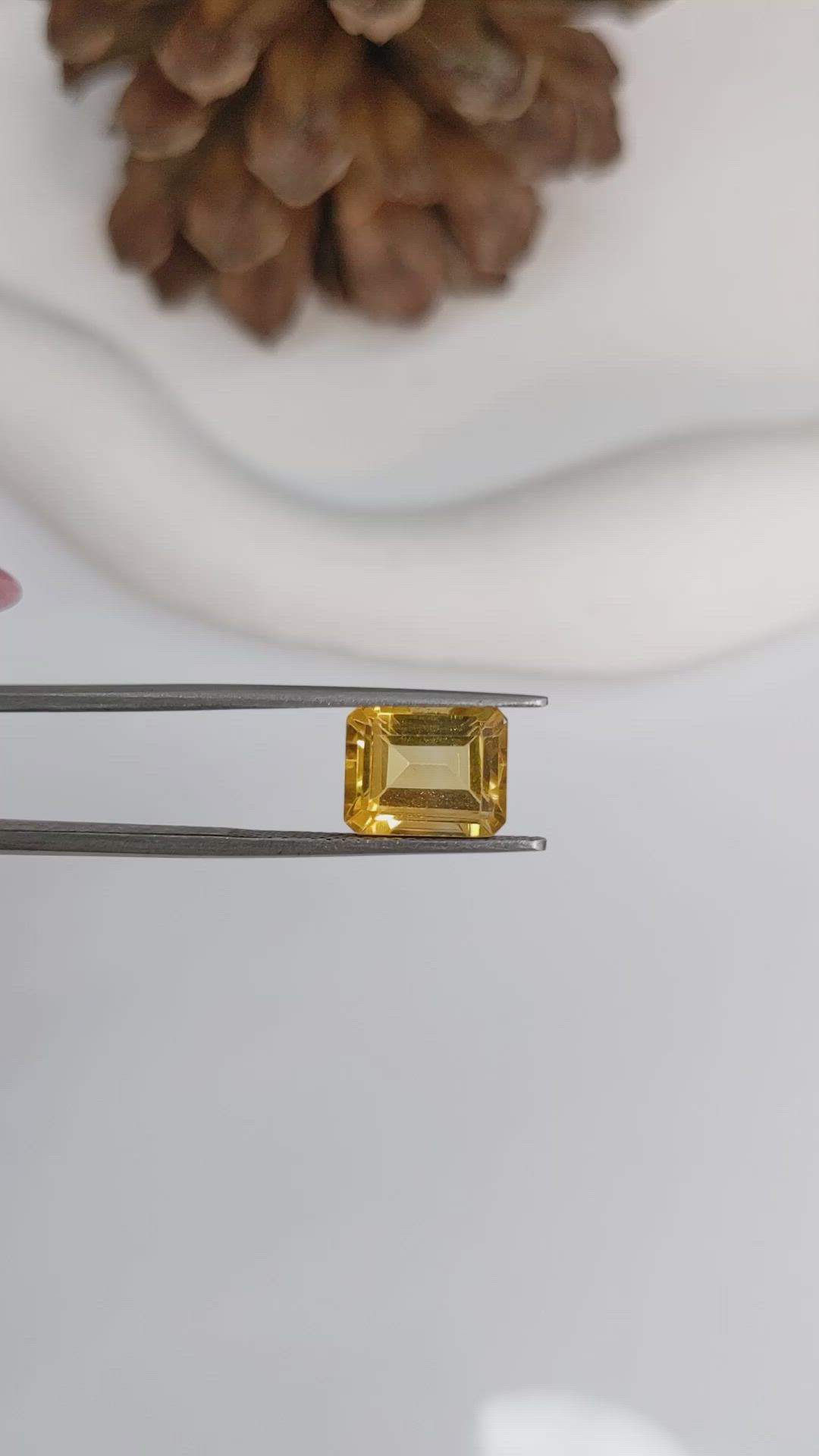 3.38 Ct. Citrine from Brazil Size Video