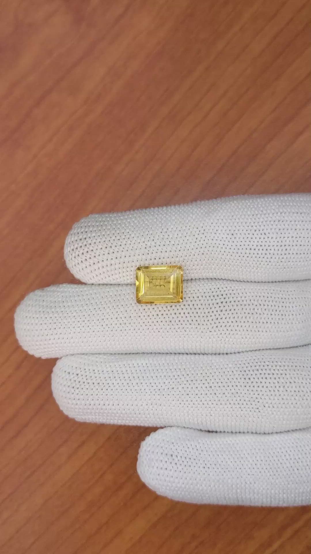 2.94 Ct. Citrine from Brazil Size Video