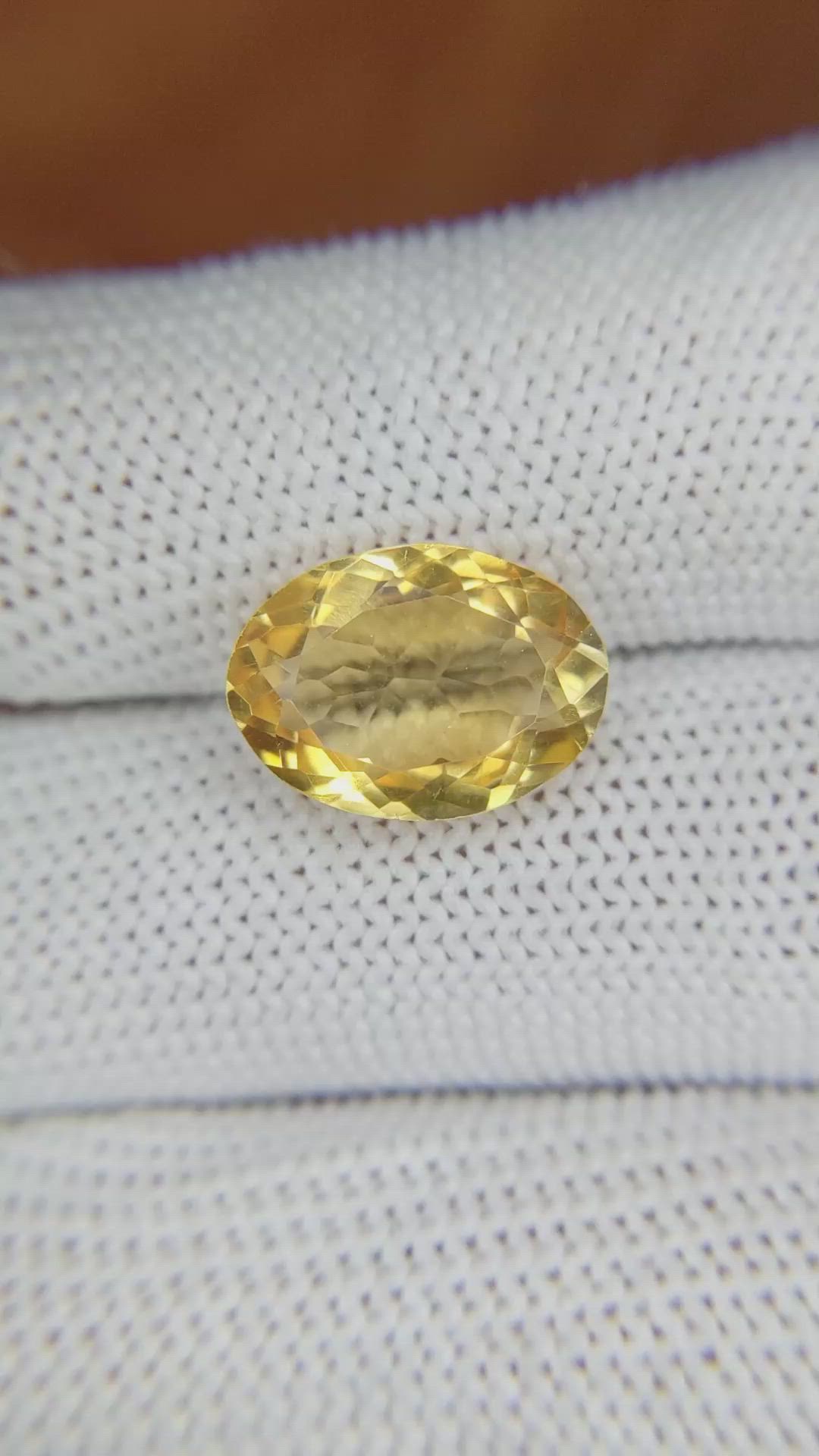 4.51 Ct. Citrine from Brazil Size Video