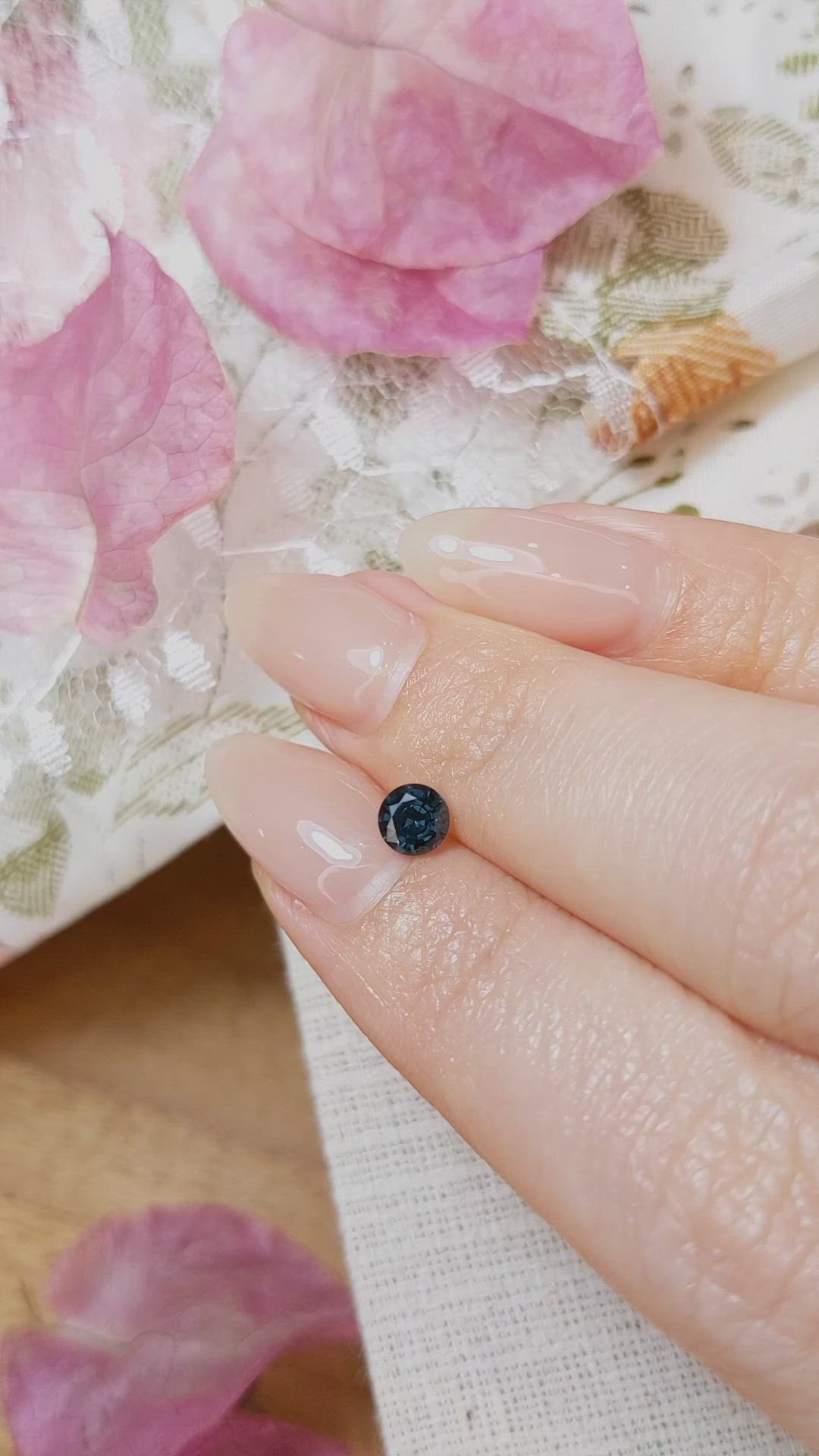 0.51 Ct. Greenish Blue Spinel from Ceylon (Sri Lanka) Size Video