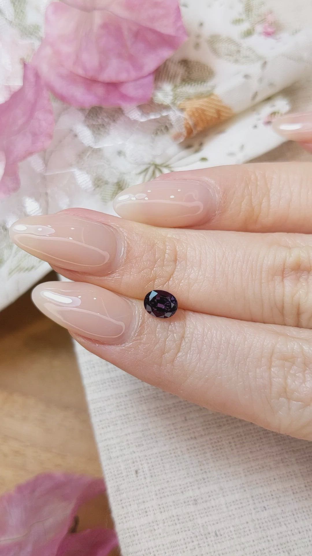 0.82 Ct. Pinkish Purple Spinel from Ceylon (Sri Lanka) Size Video