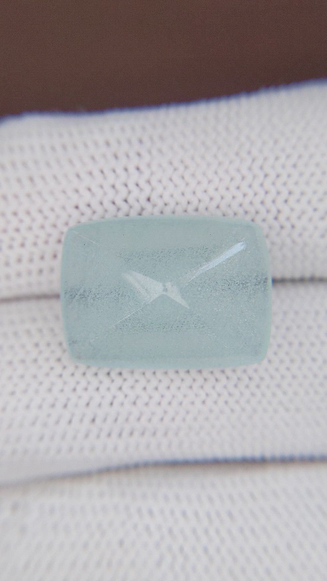 14.73 Ct. Cabochon Aquamarine from Ceylon (Sri Lanka) Size Video