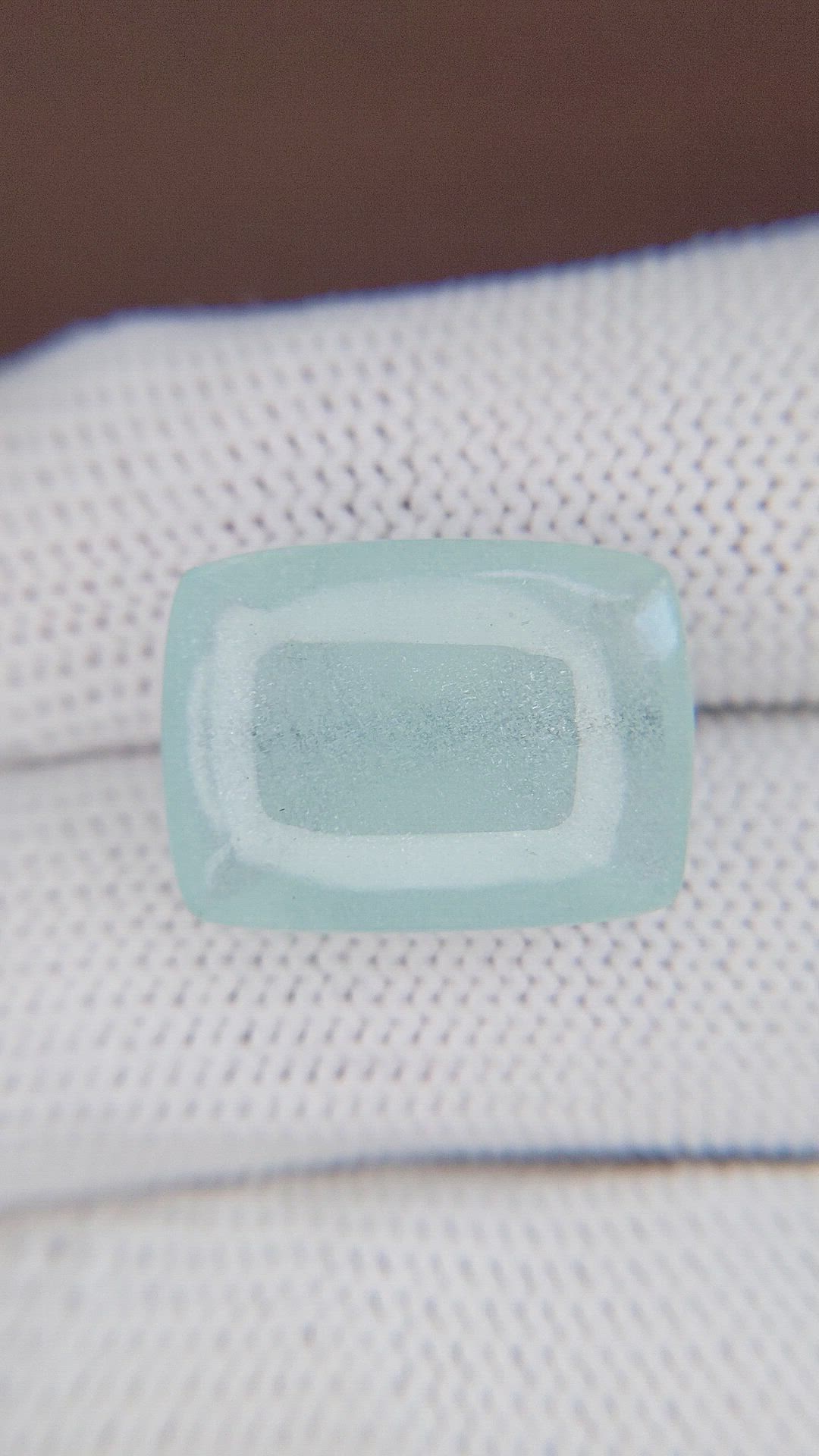 14.73 Ct. Cabochon Aquamarine from Ceylon (Sri Lanka) Size Video