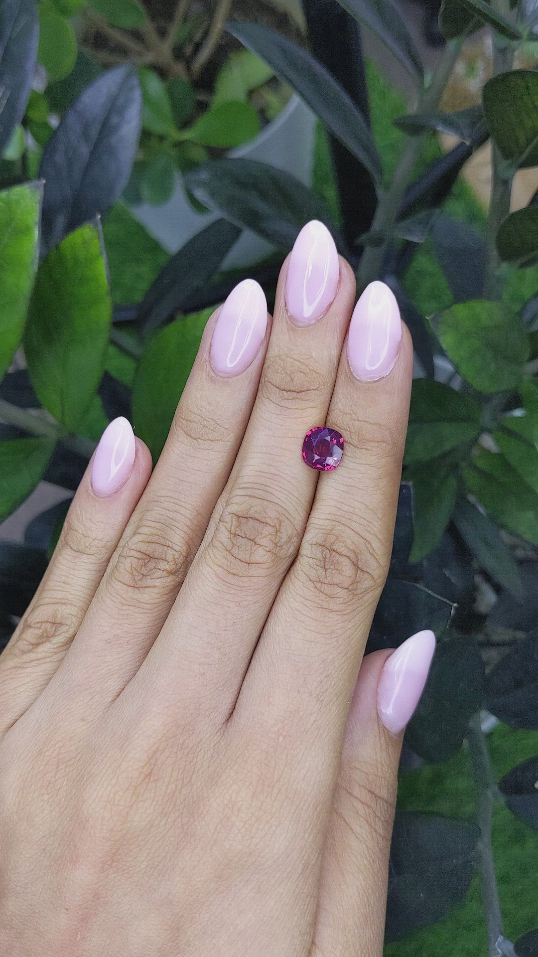 1.92 Ct. Garnet from Ceylon (Sri Lanka) Size Video