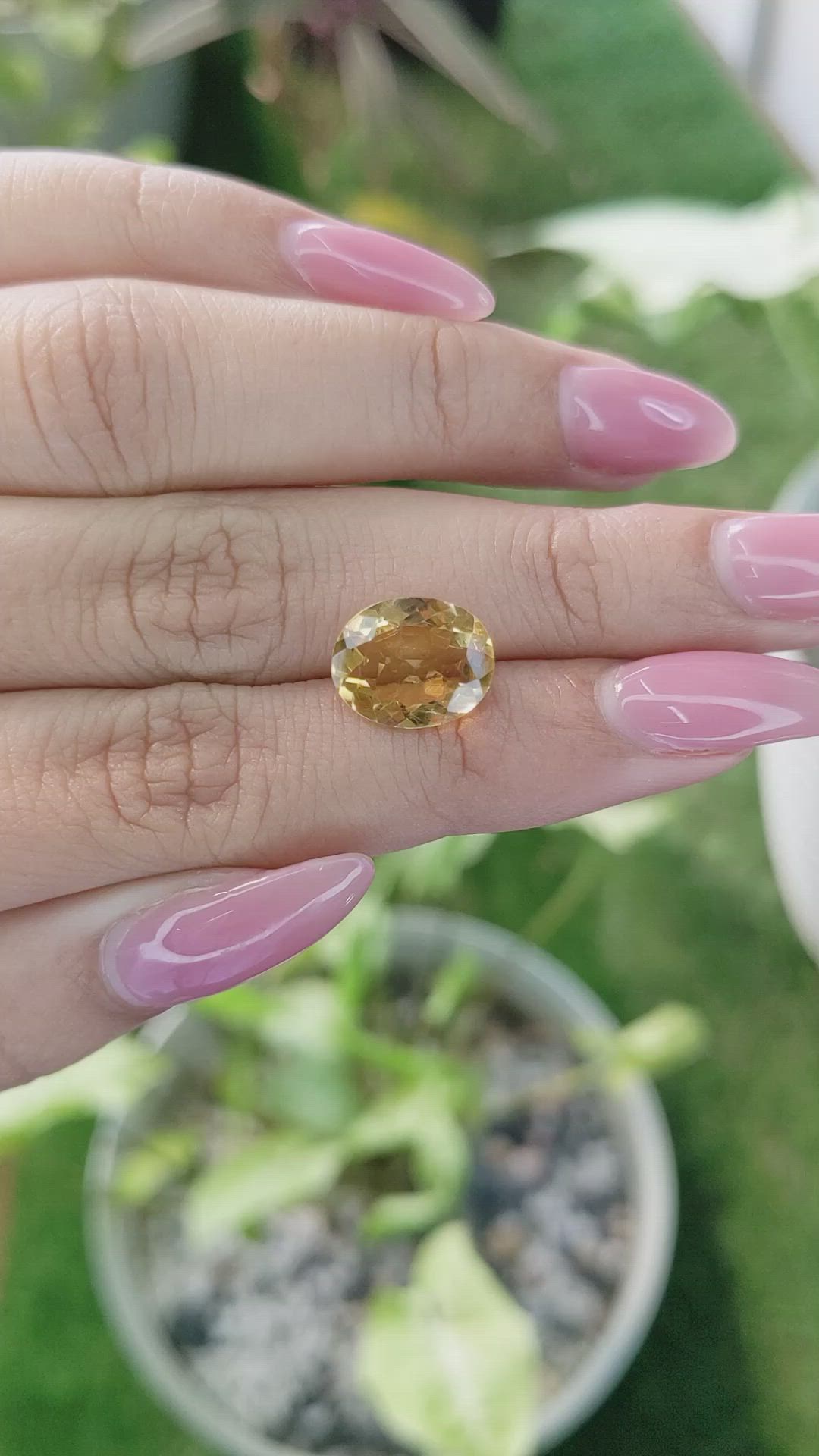 3.29 Ct. Citrine from Brazil Size Video