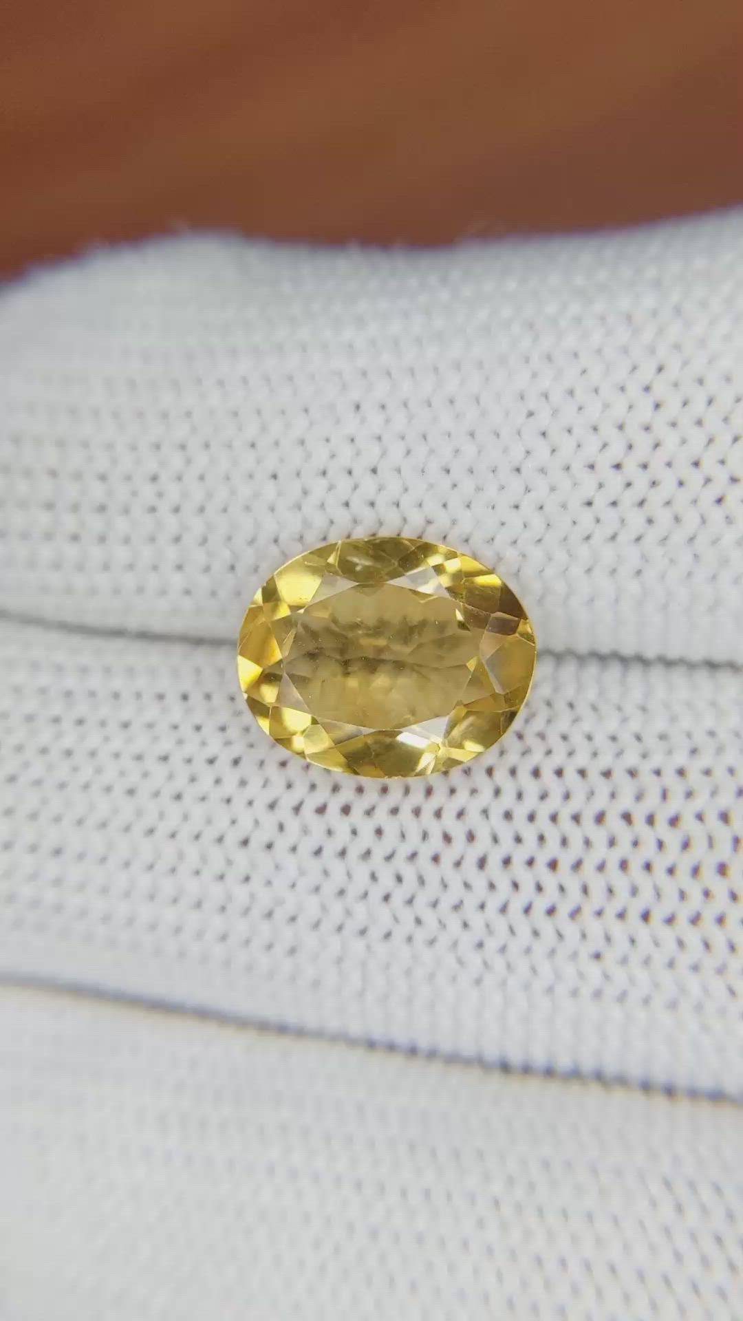 3.29 Ct. Citrine from Brazil Size Video