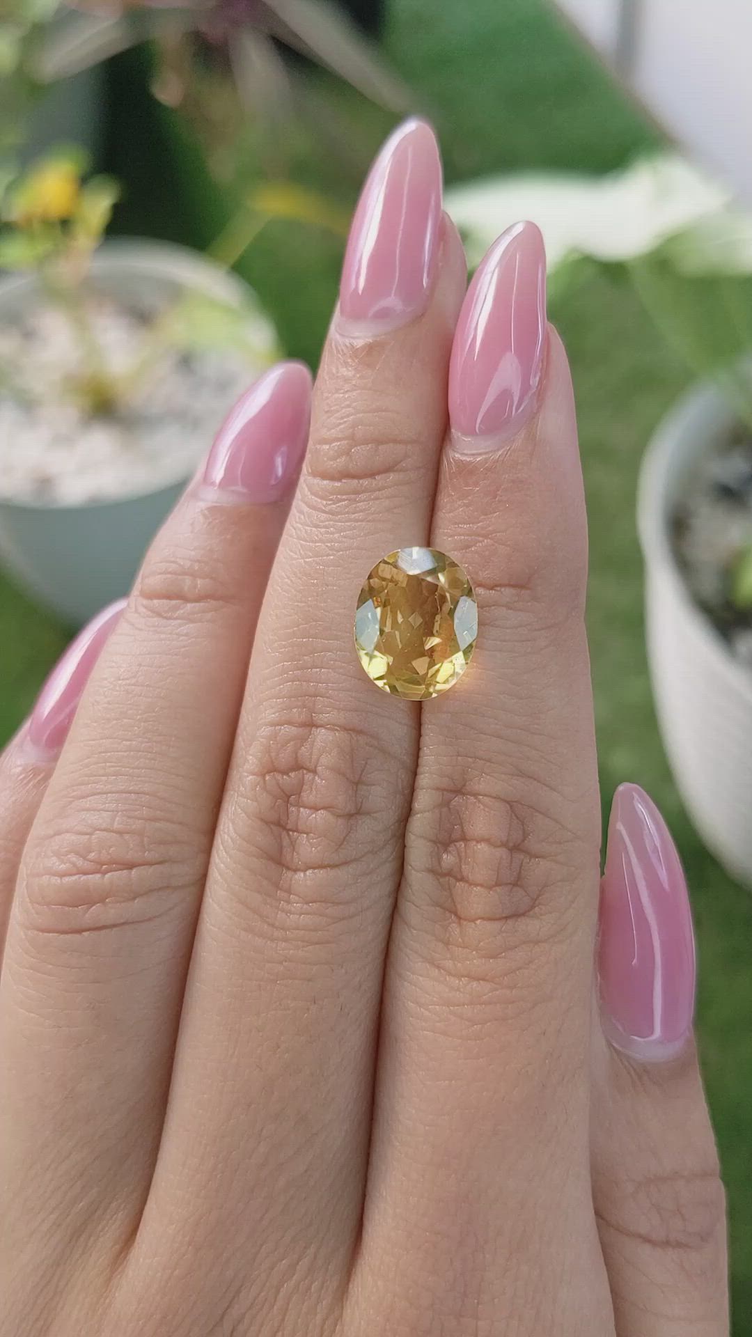 3.29 Ct. Citrine from Brazil Size Video