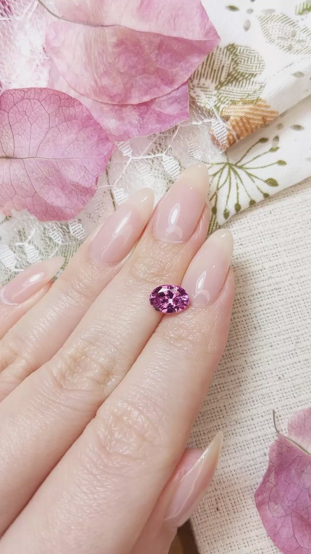 1.55 Ct. Spinel from Ceylon (Sri Lanka) Size Video