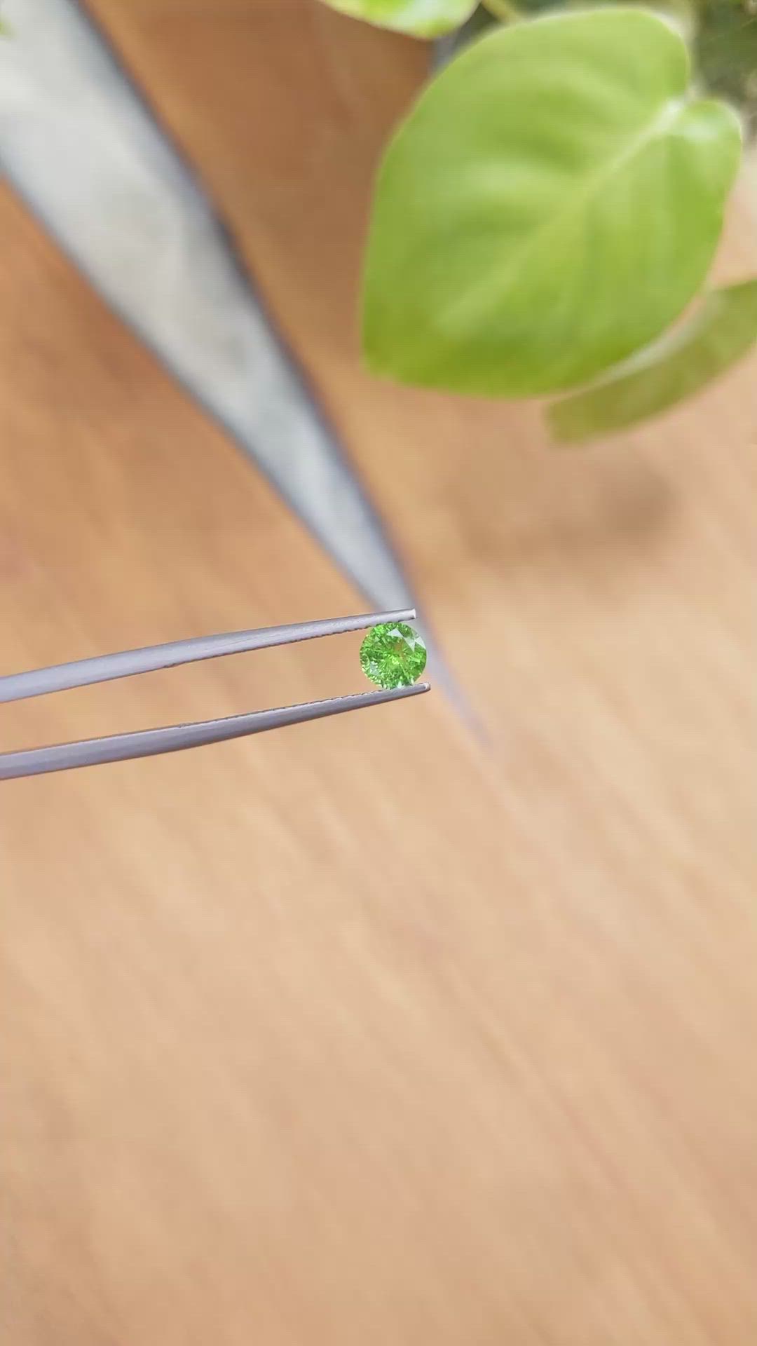 0.57 Ct. Demantoid Garnet from Madagascar Size Video