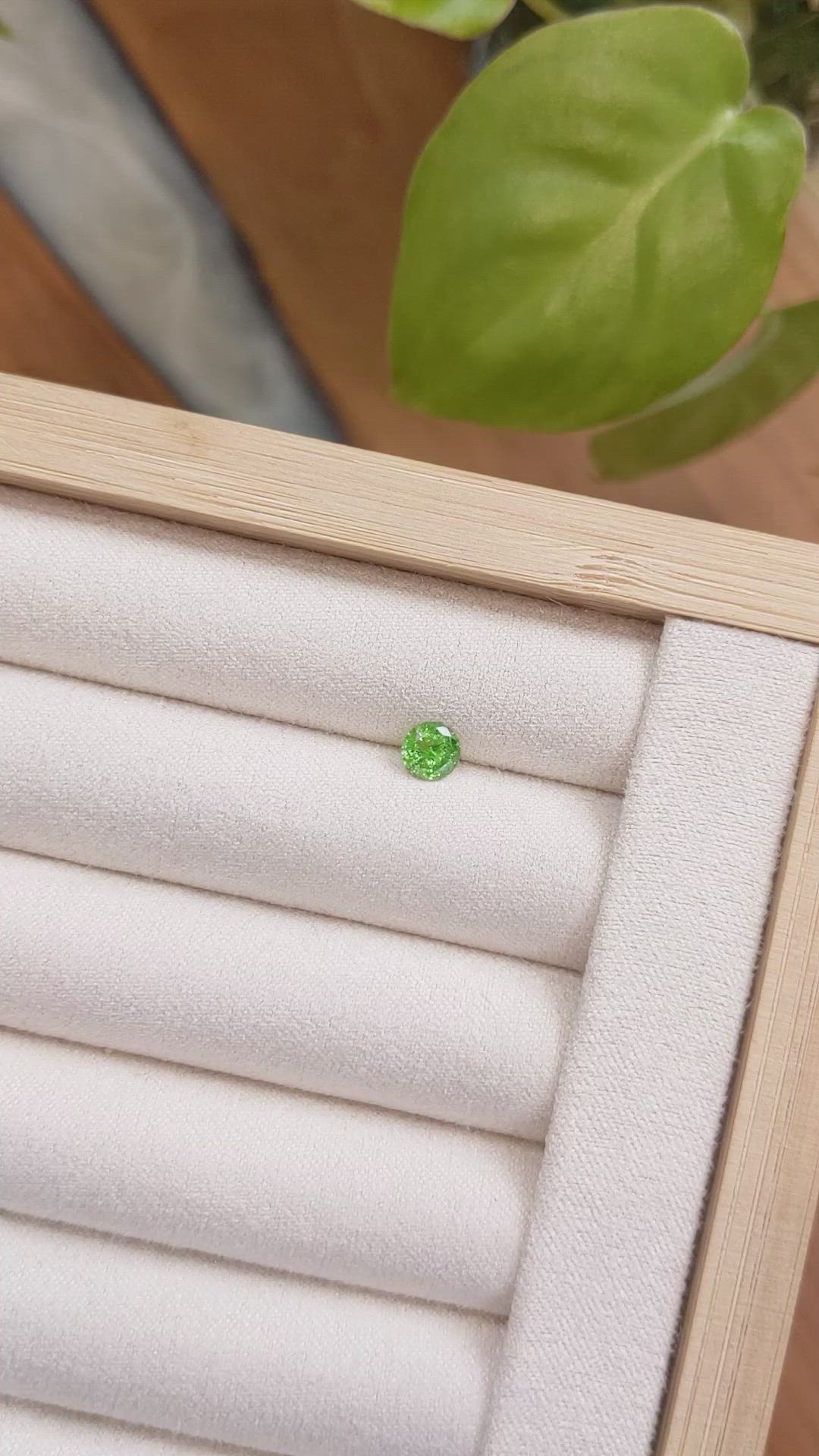 0.57 Ct. Demantoid Garnet from Madagascar Size Video