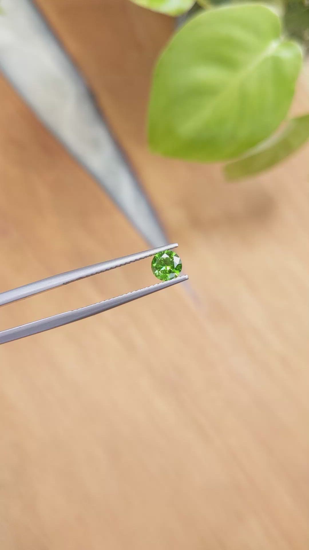 0.59 Ct. Demantoid Garnet from Madagascar Size Video