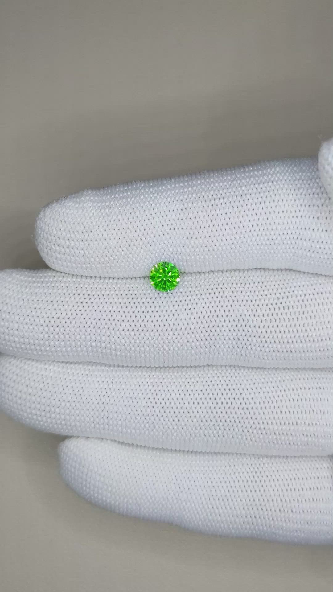 0.59 Ct. Demantoid Garnet from Madagascar Size Video