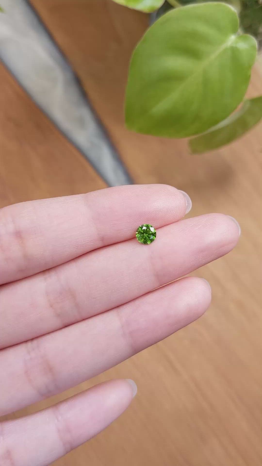 0.59 Ct. Demantoid Garnet from Madagascar Size Video