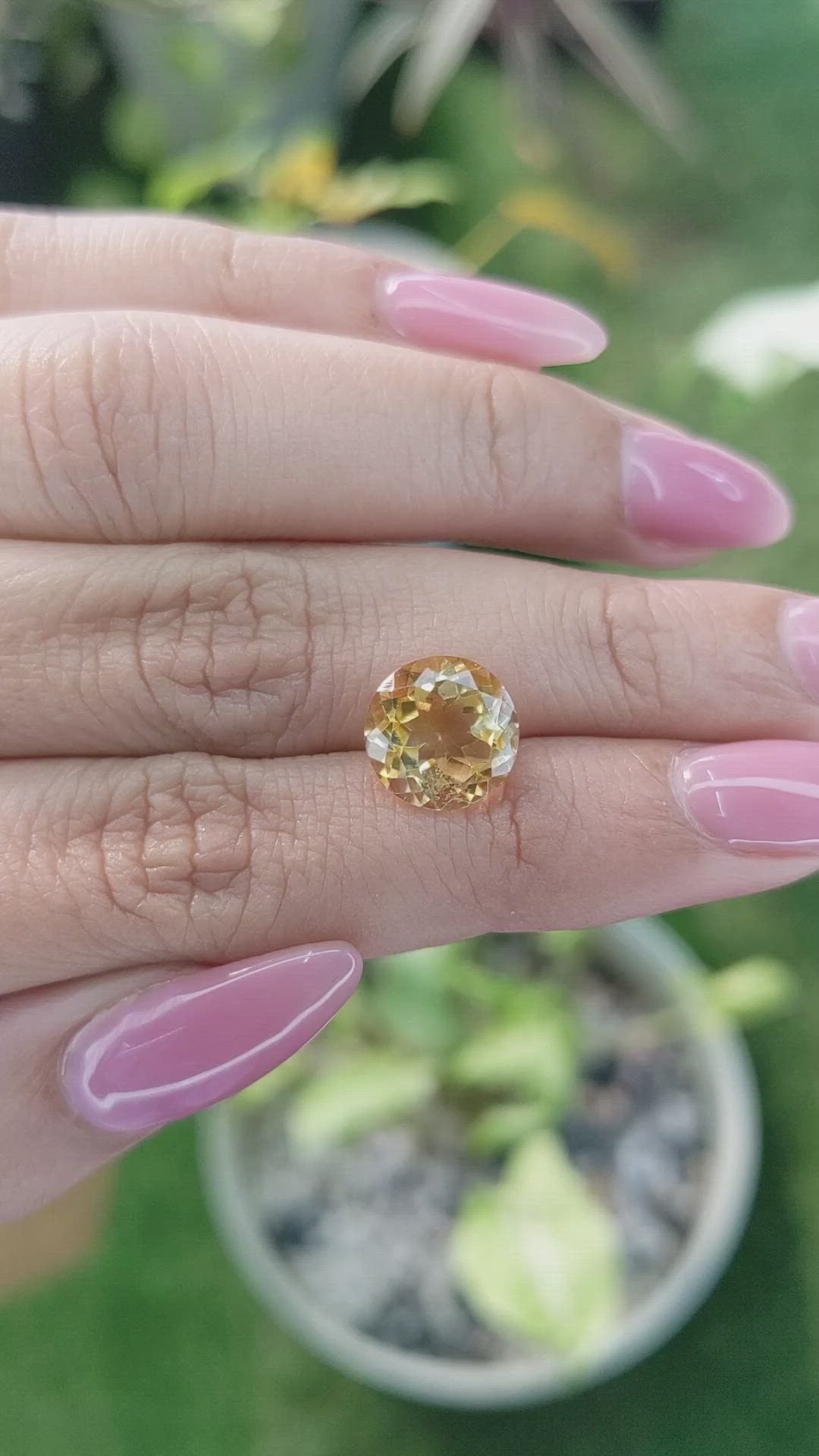 3.34 Ct. Citrine from Brazil Size Video
