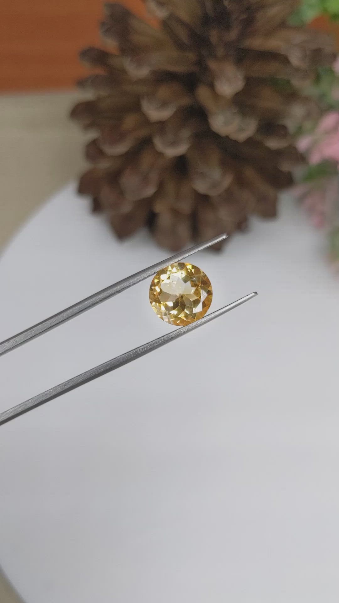 3.34 Ct. Citrine from Brazil Size Video