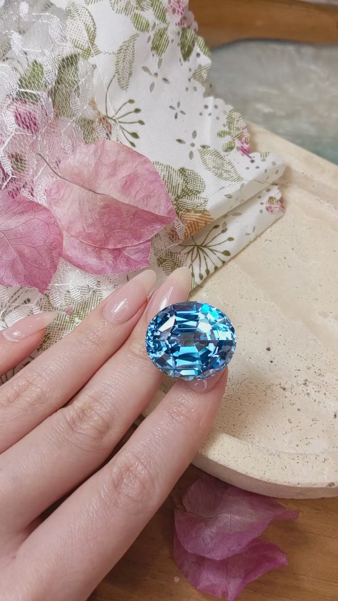 66.46 Ct. Topaz from Brazil Size Video