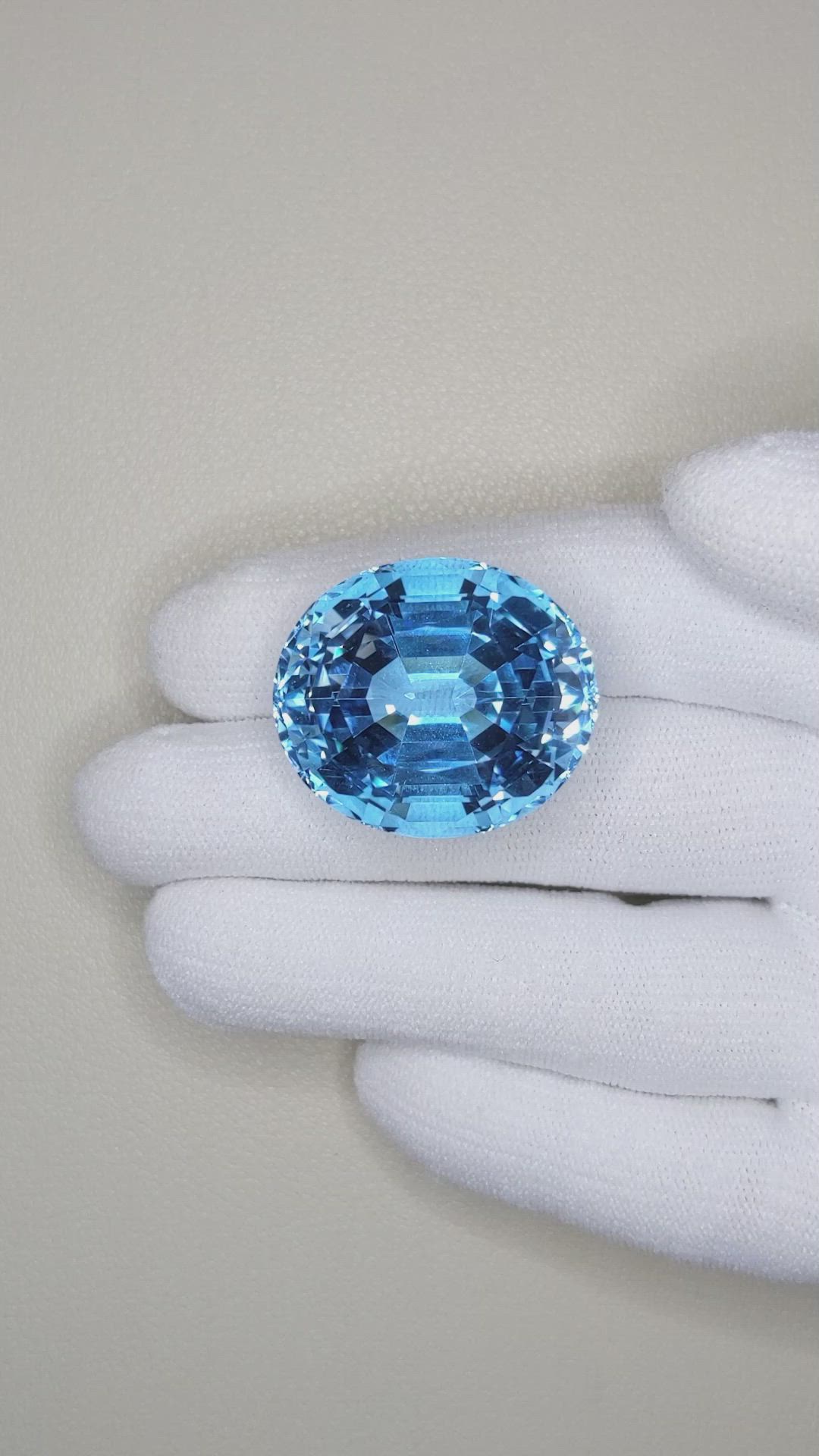 66.46 Ct. Topaz from Brazil Size Video