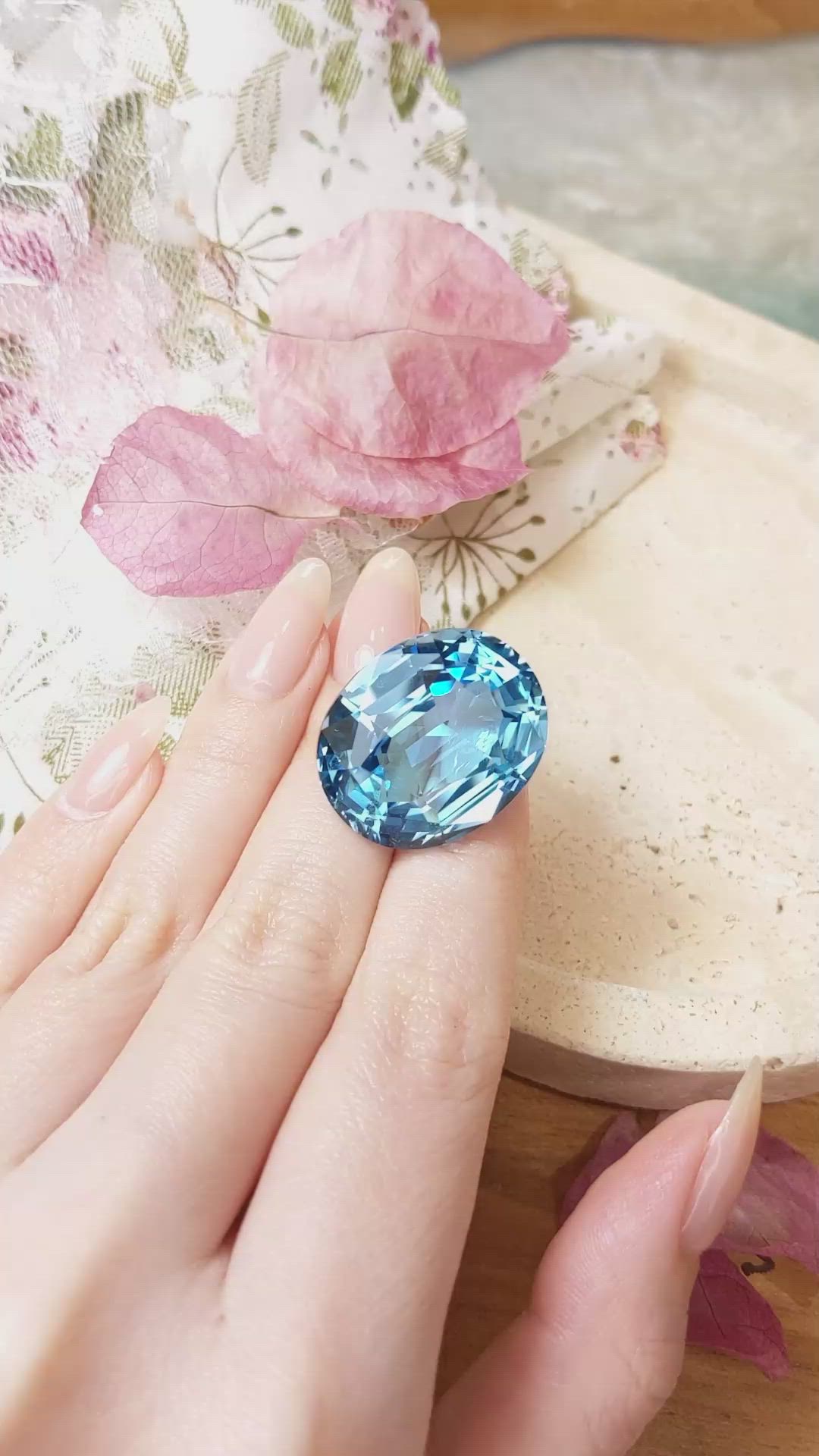 56.54 Ct. Topaz from Brazil Size Video