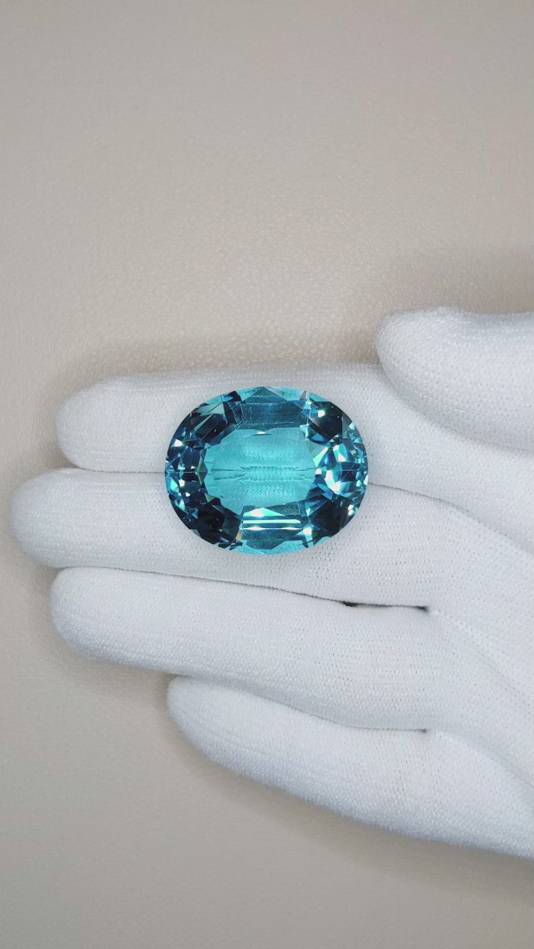 56.54 Ct. Topaz from Brazil Size Video