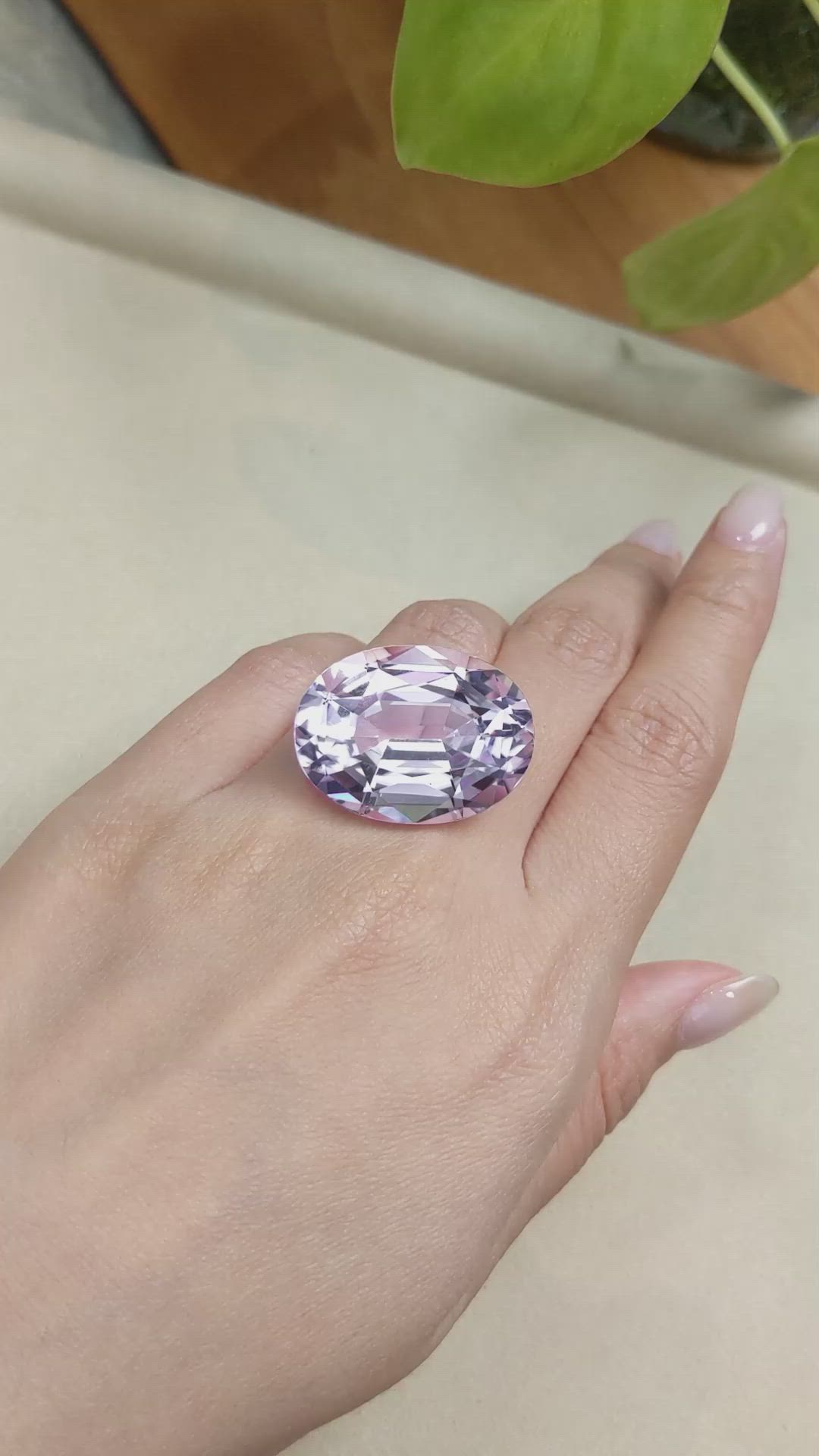 54.17 Ct. Kunzite from Afghanistan Size Video