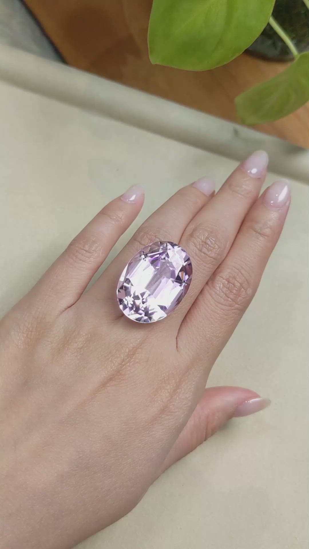 54.17 Ct. Kunzite from Afghanistan Size Video