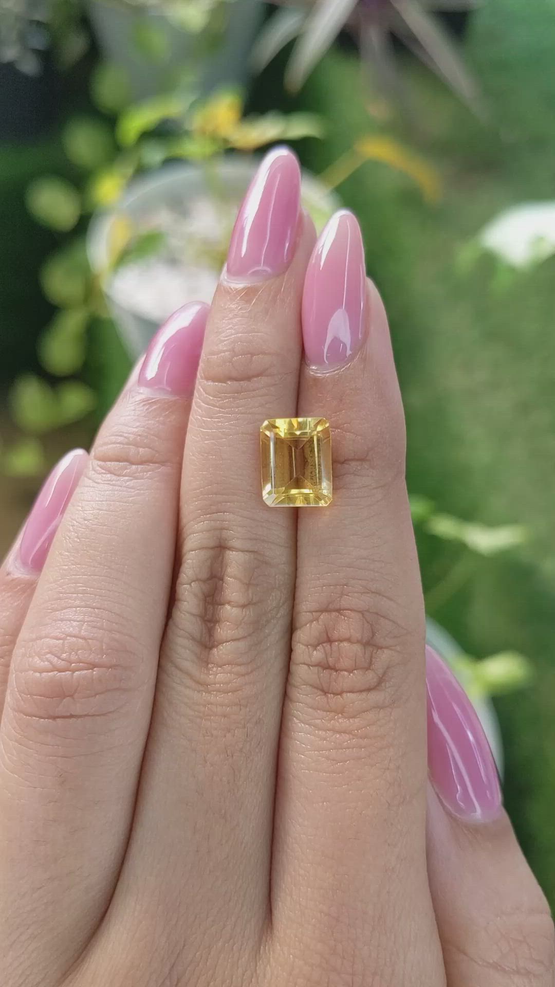 3.18 Ct. Citrine from Brazil Size Video