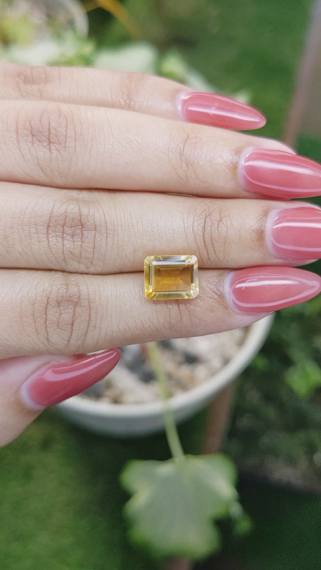 2.84 Ct. Citrine from Brazil Size Video