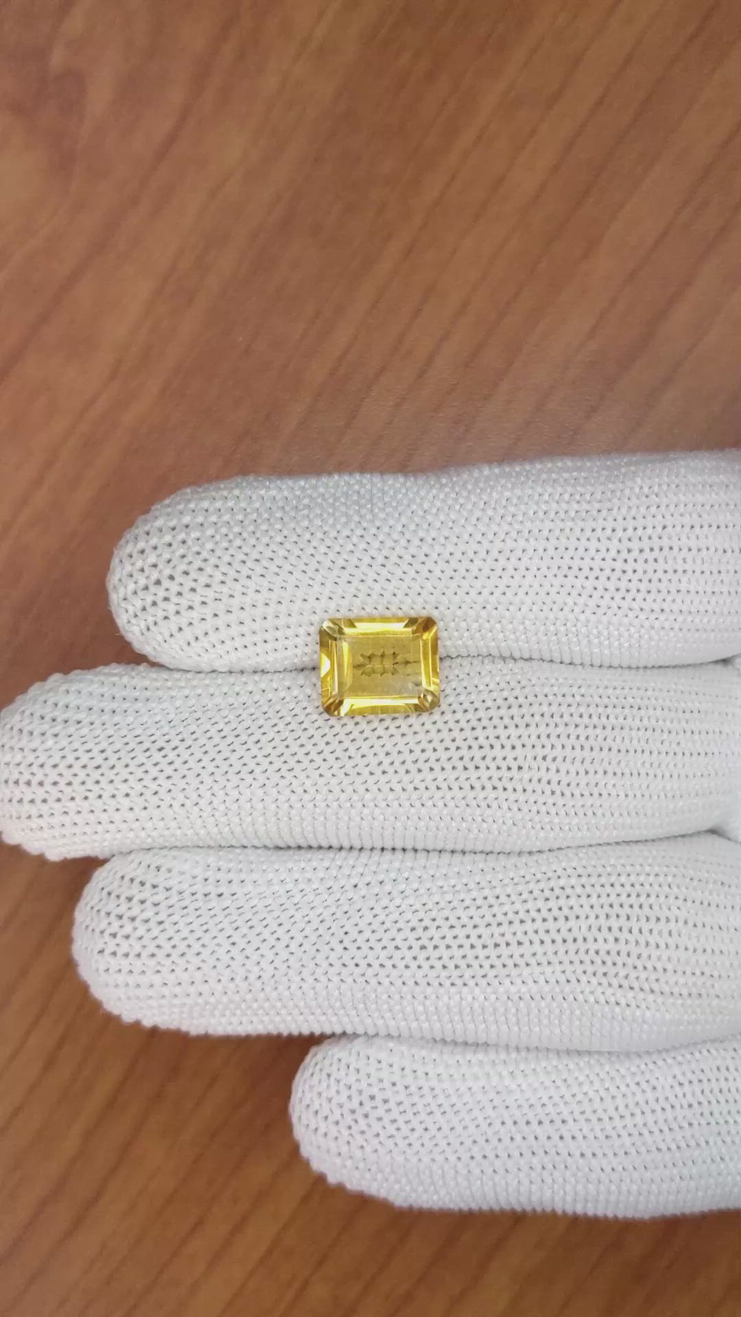 2.84 Ct. Citrine from Brazil Size Video