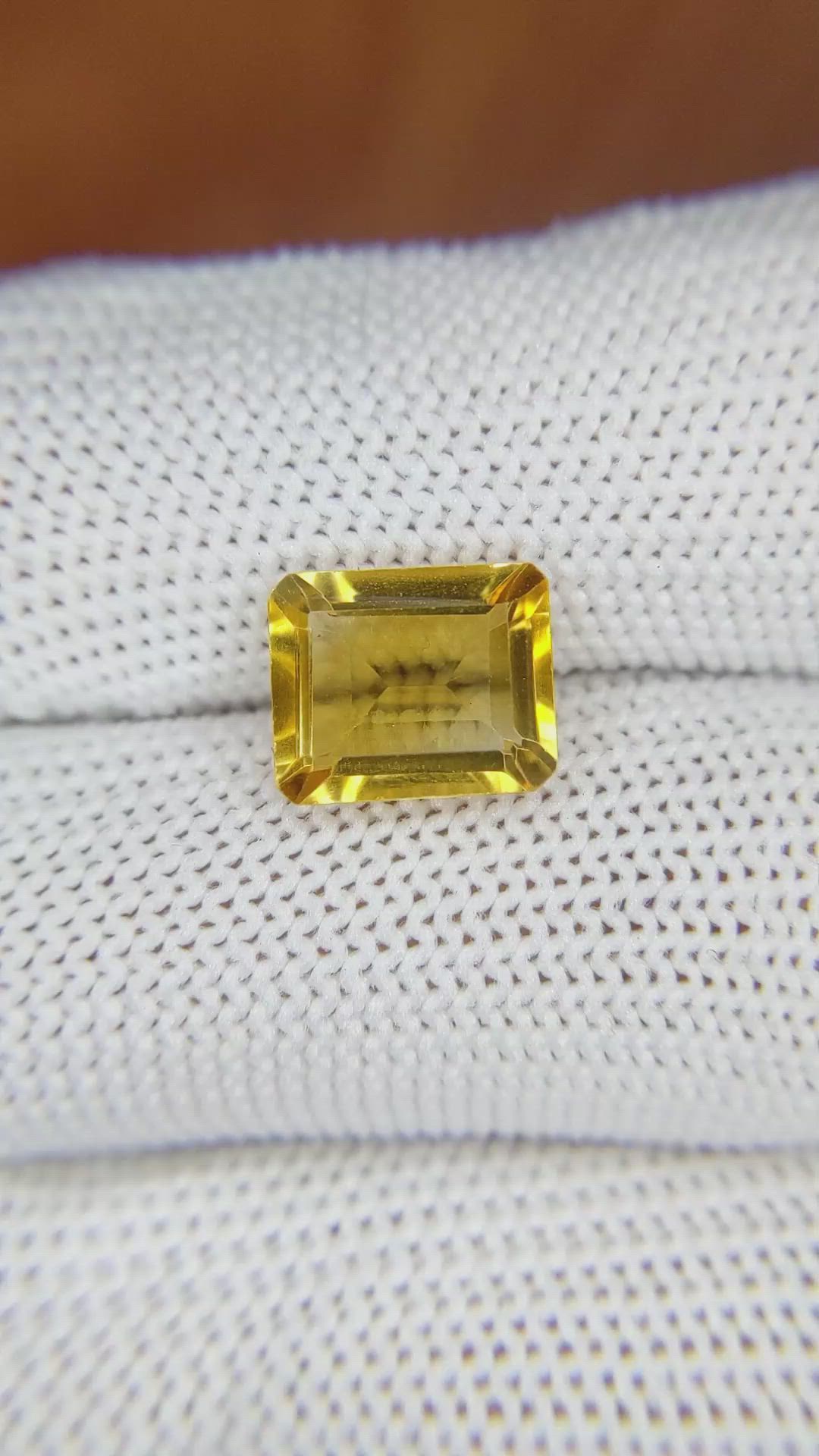 2.84 Ct. Citrine from Brazil Size Video