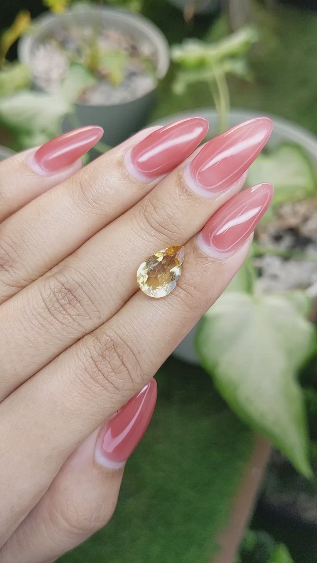 2.74 Ct. Citrine from Ceylon (Sri Lanka) Size Video