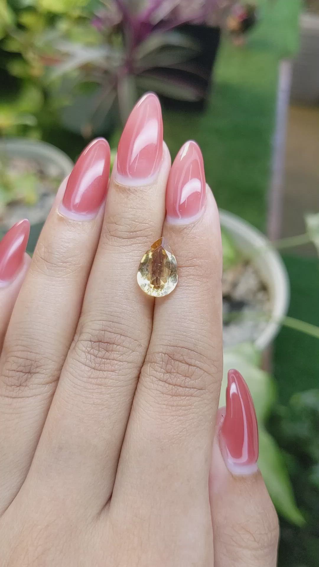 2.74 Ct. Citrine from Ceylon (Sri Lanka) Size Video