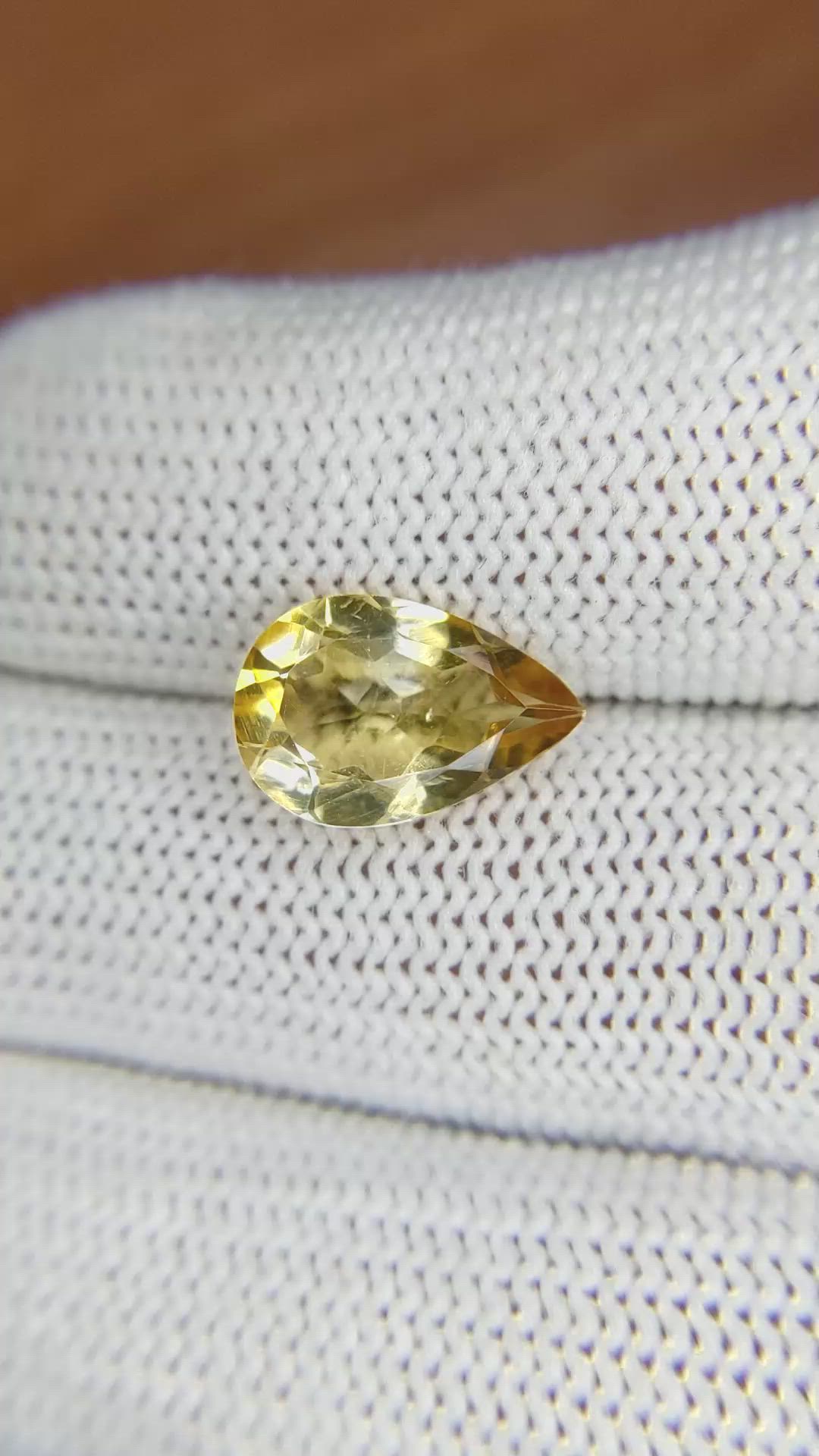 2.74 Ct. Citrine from Ceylon (Sri Lanka) Size Video