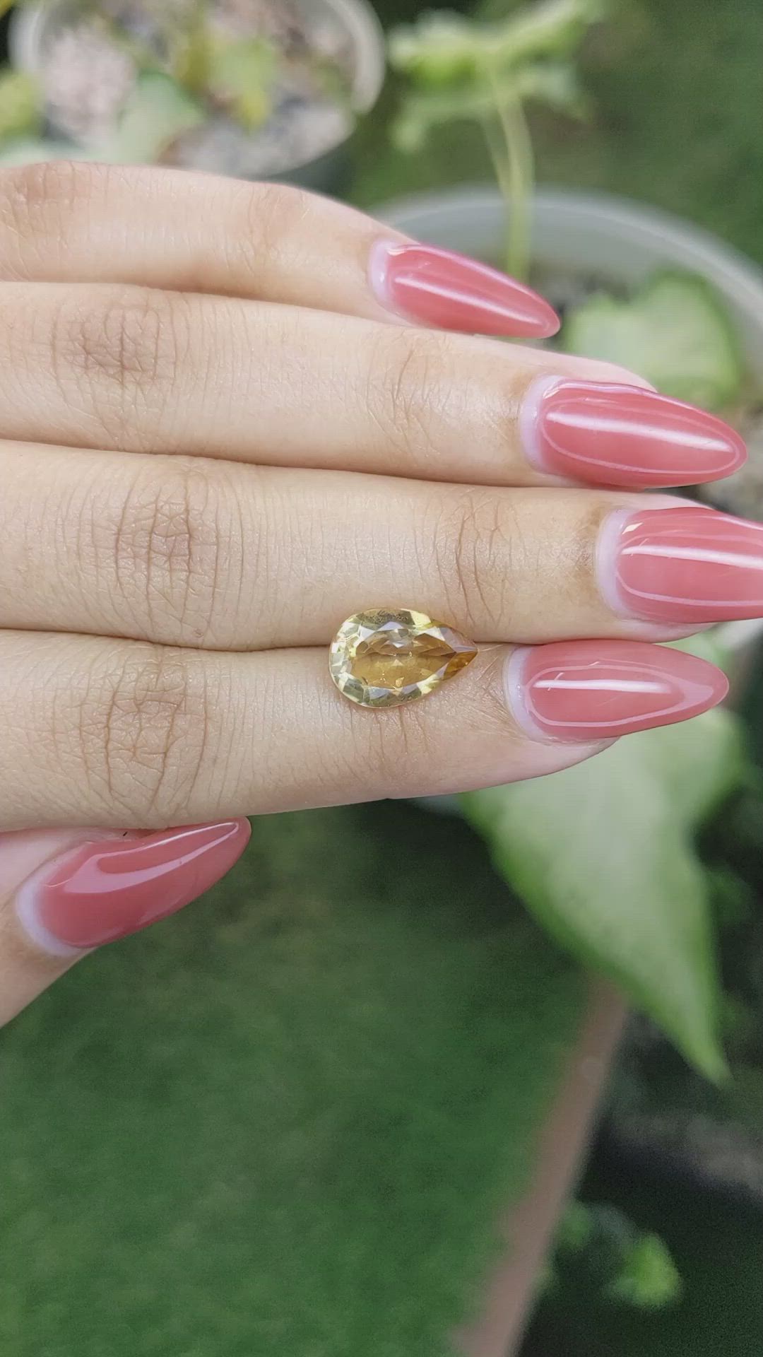 2.74 Ct. Citrine from Ceylon (Sri Lanka) Size Video